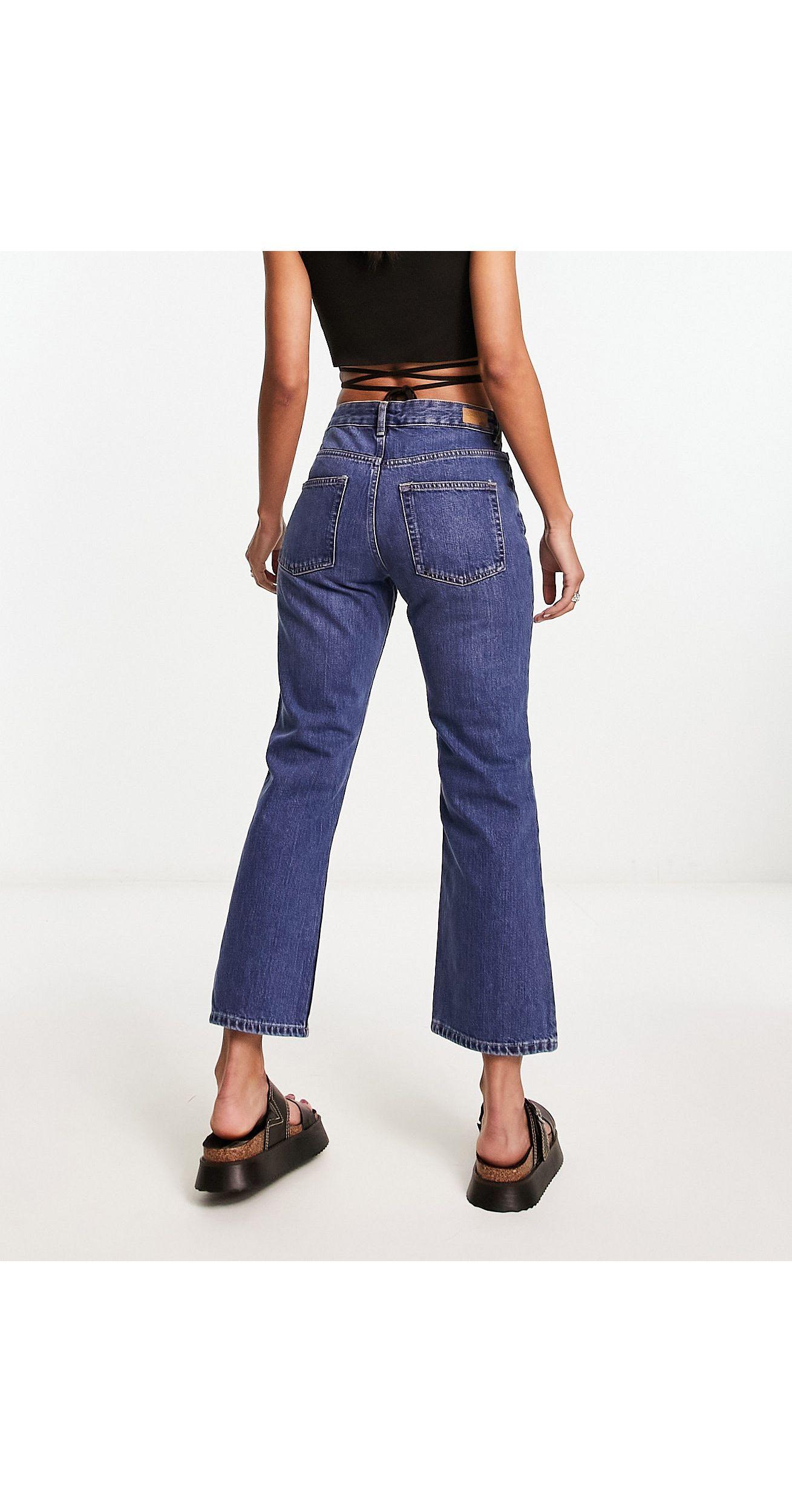 French Connection High Rise Kick Flare Denim Jeans in Blue | Lyst