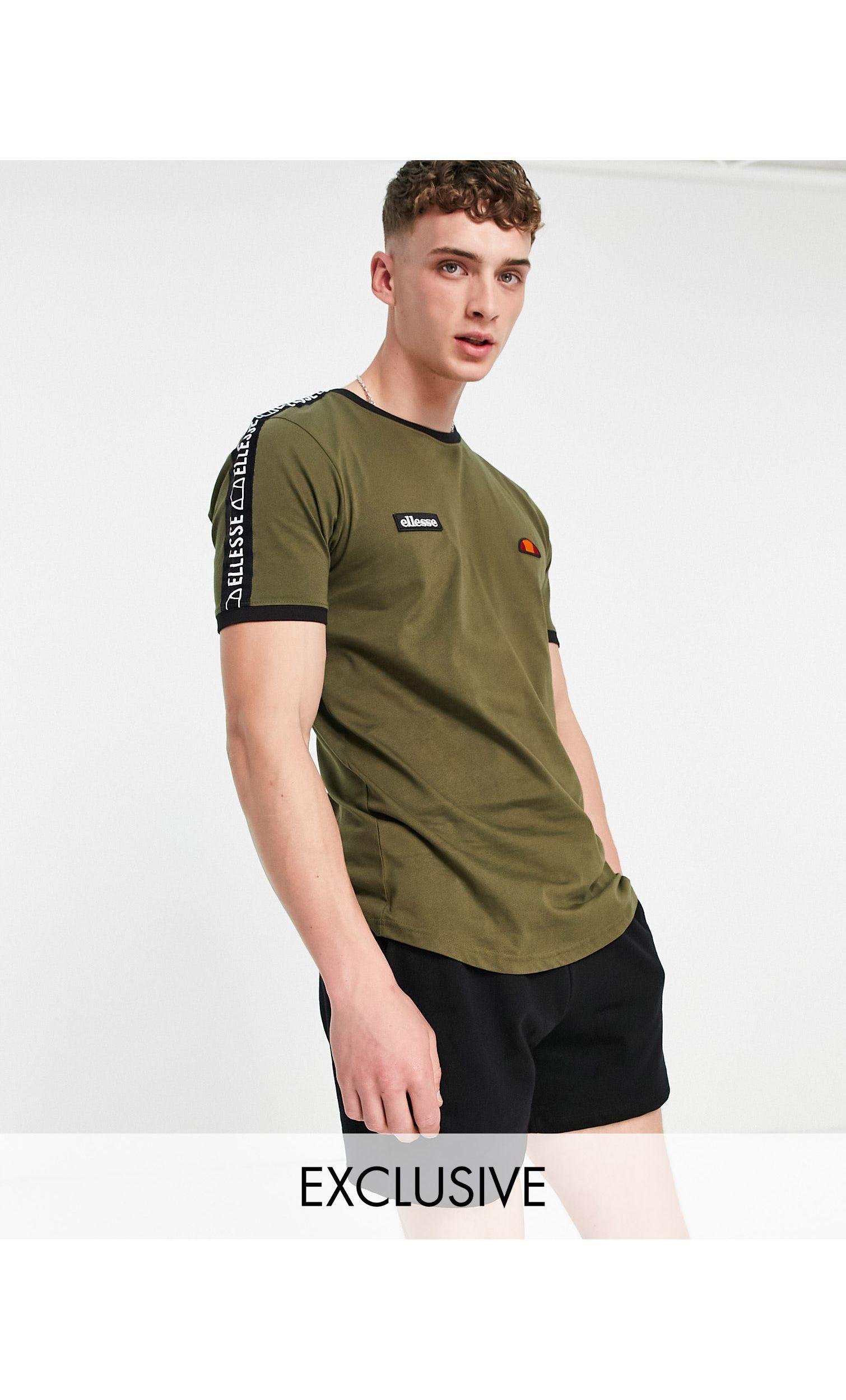 Ellesse Mens Chest Logo Crew neck T-Shirt 'VOODOO' Short Sleeved