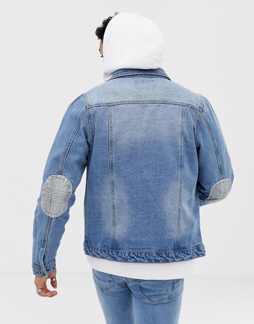 denim jacket with elbow patches