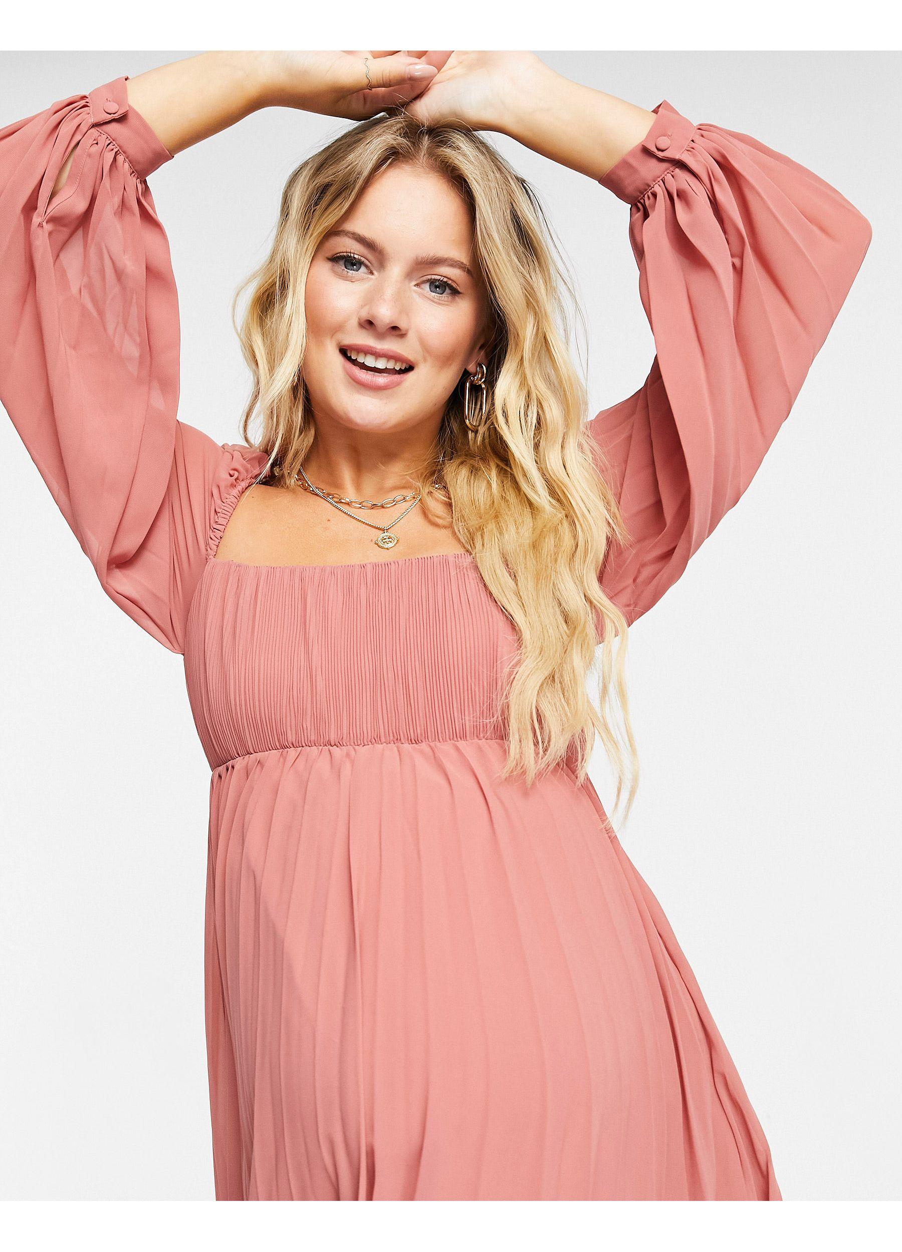 Asos blush maternity dress 2025