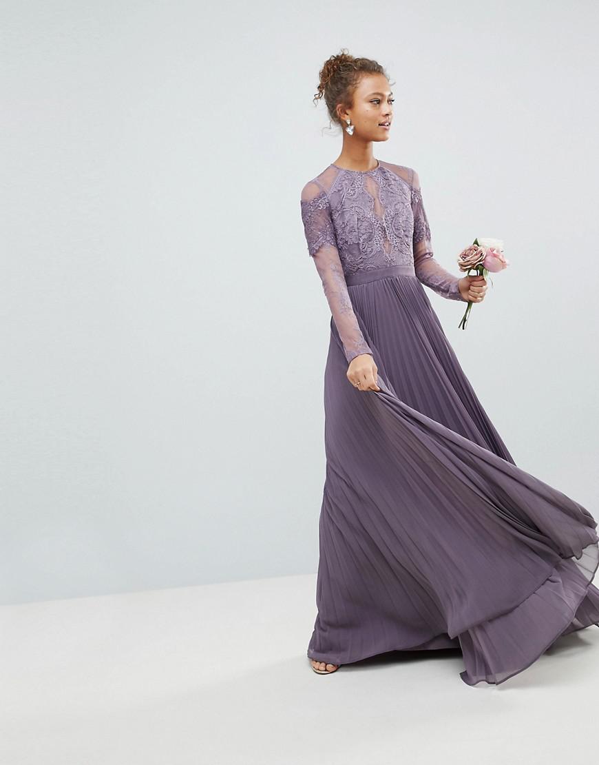 pleated long maxi dress