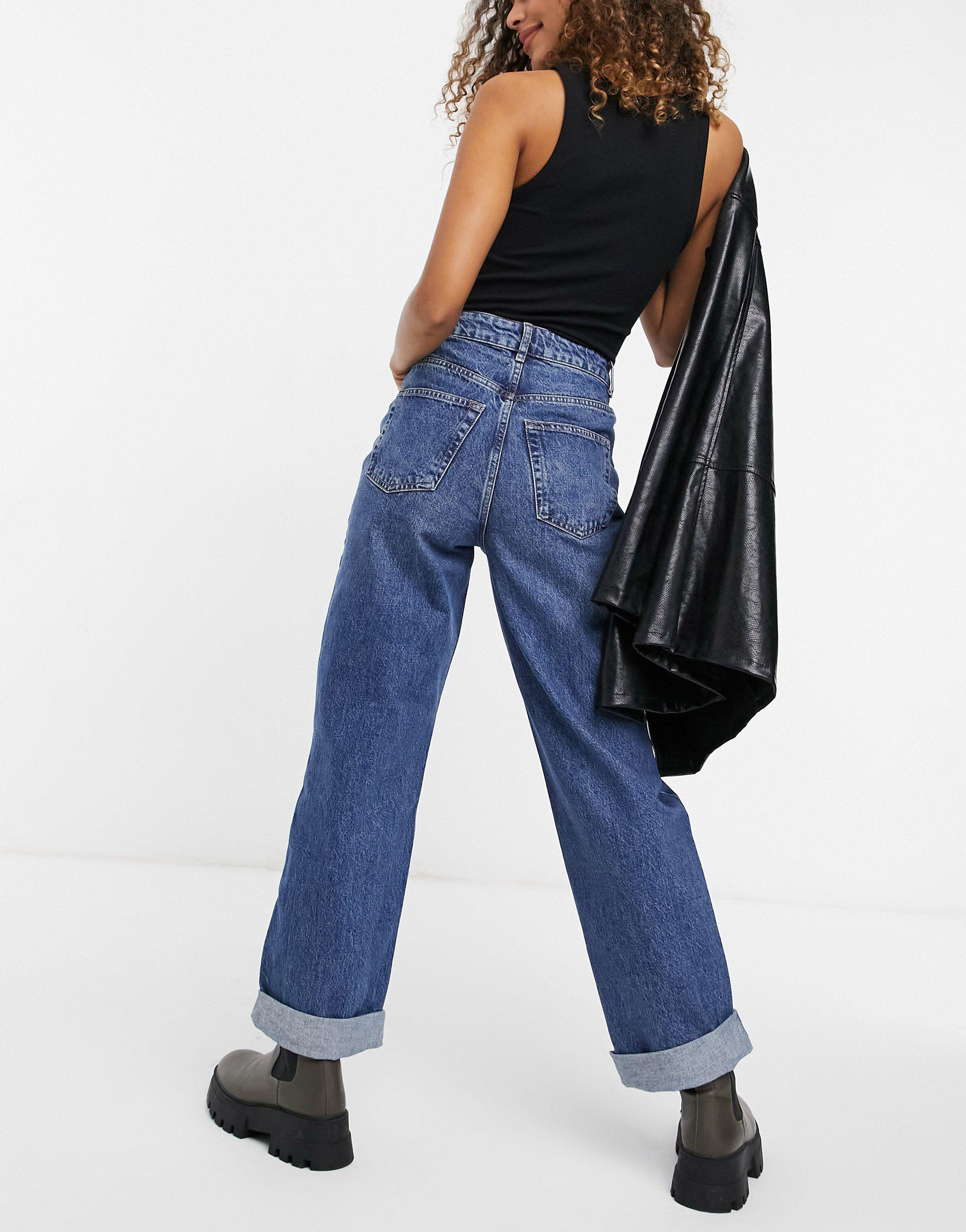 TOPSHOP Denim One Oversized Mom Jeans 