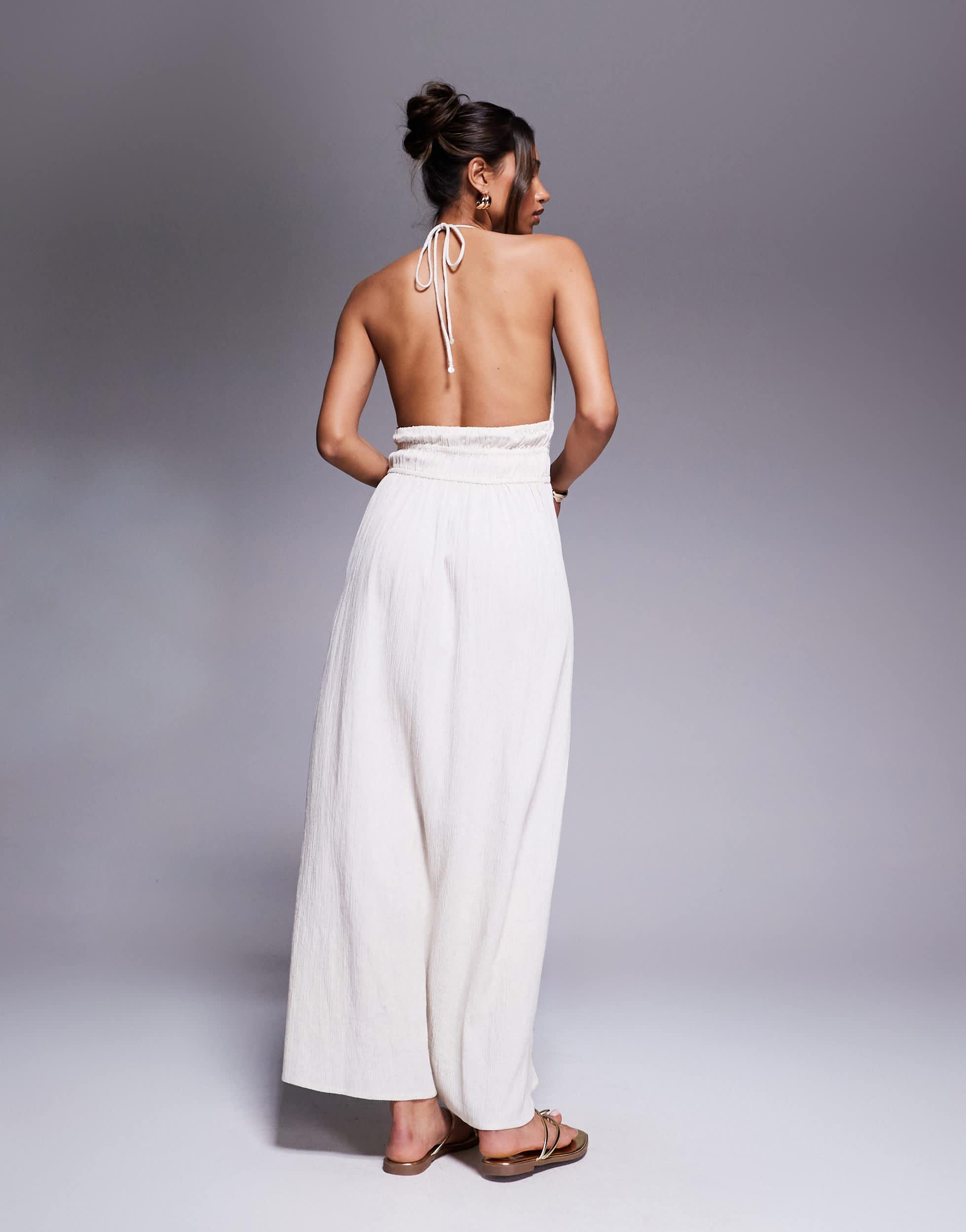 green and white beach dress ZAPAKASA Women White Chiffon Sheath Long Rehearsal Dinner Dress with Slit  Strapless Pleated Cut Out Ruched Beach Wedding Dress