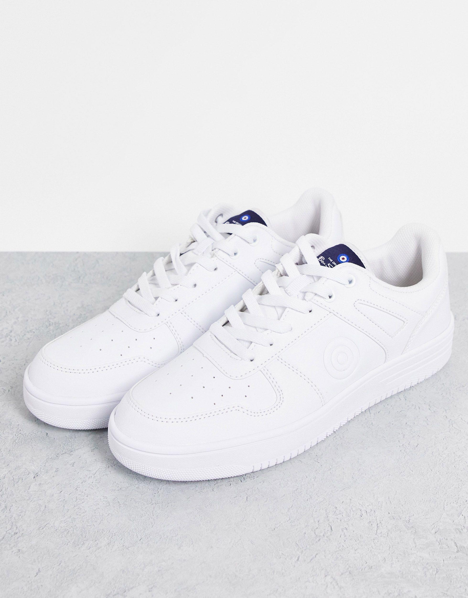 Ben Sherman Sporty Lace Up Trainers in White for Men | Lyst