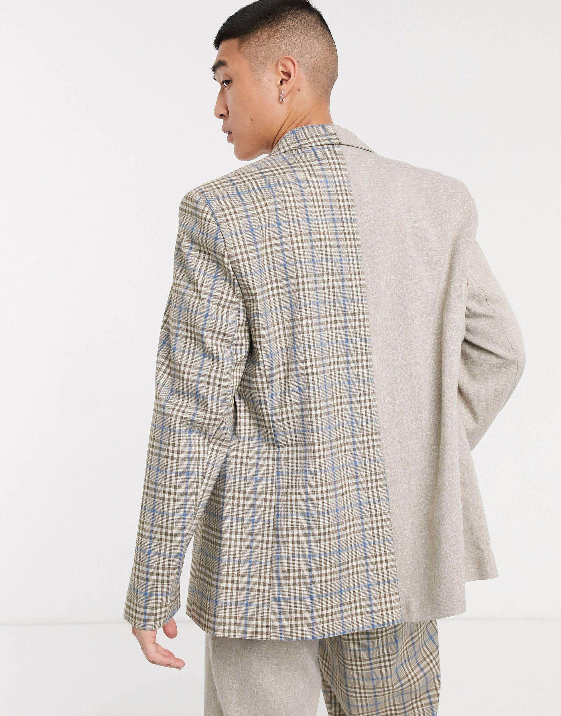 mens check pattern blazer