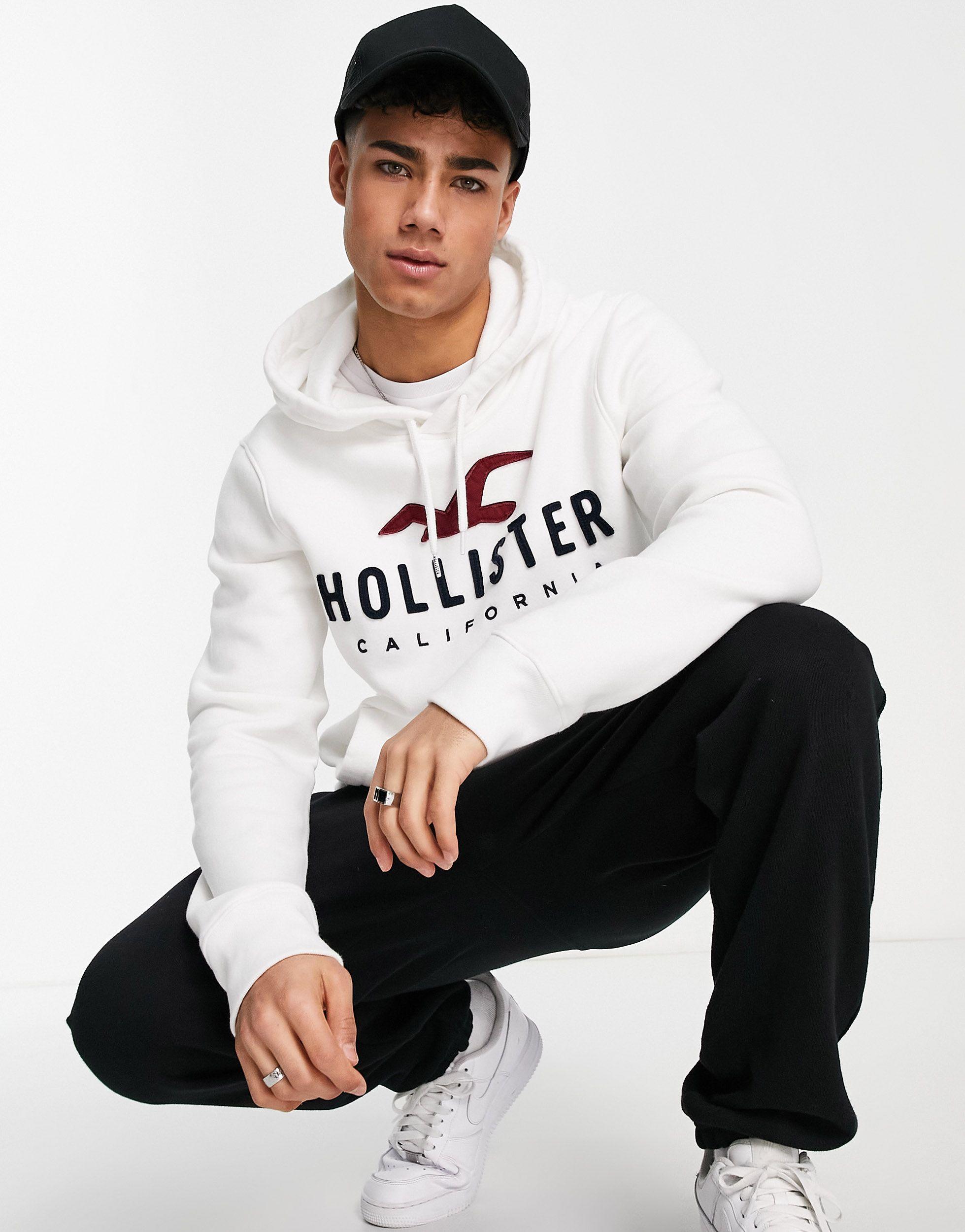 Hollister Hoodie in White for Men | Lyst