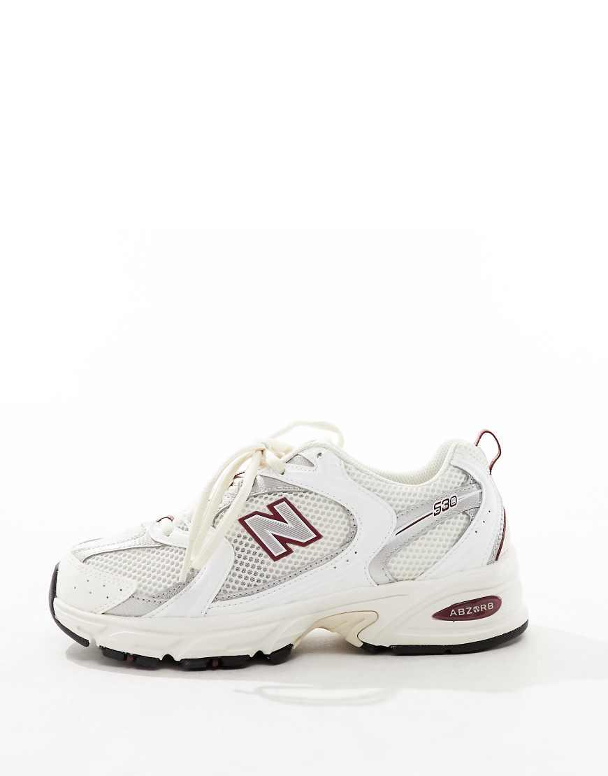 Zapatillas De Deporte Blancas Y Burdeos 530 De New Balance de