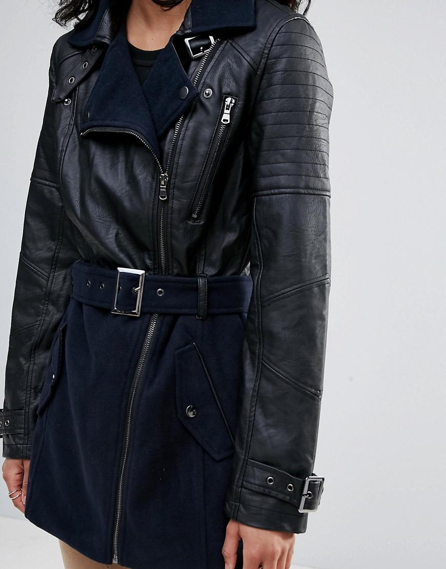 Longline biker coat Clearance