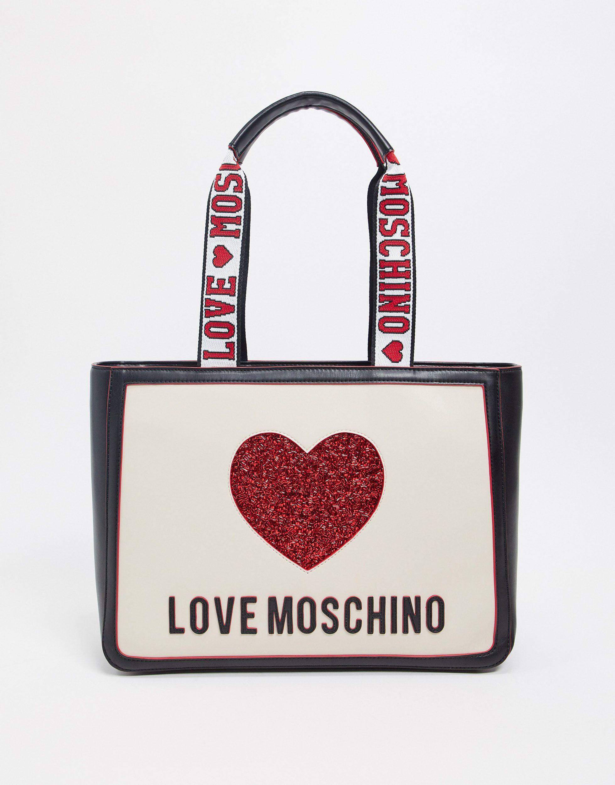 Love Moschino – Shopper-Tasche mit Herz-Logo | Lyst DE
