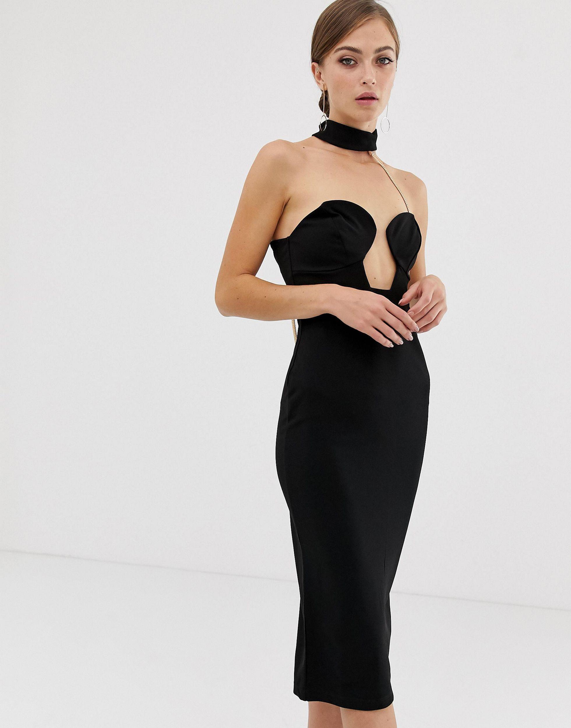 bandeau bodycon dress