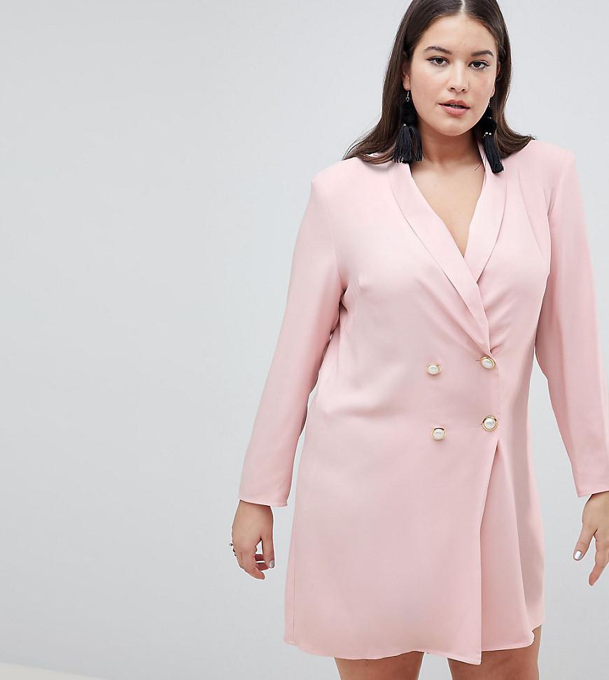 asos pink blazer dress