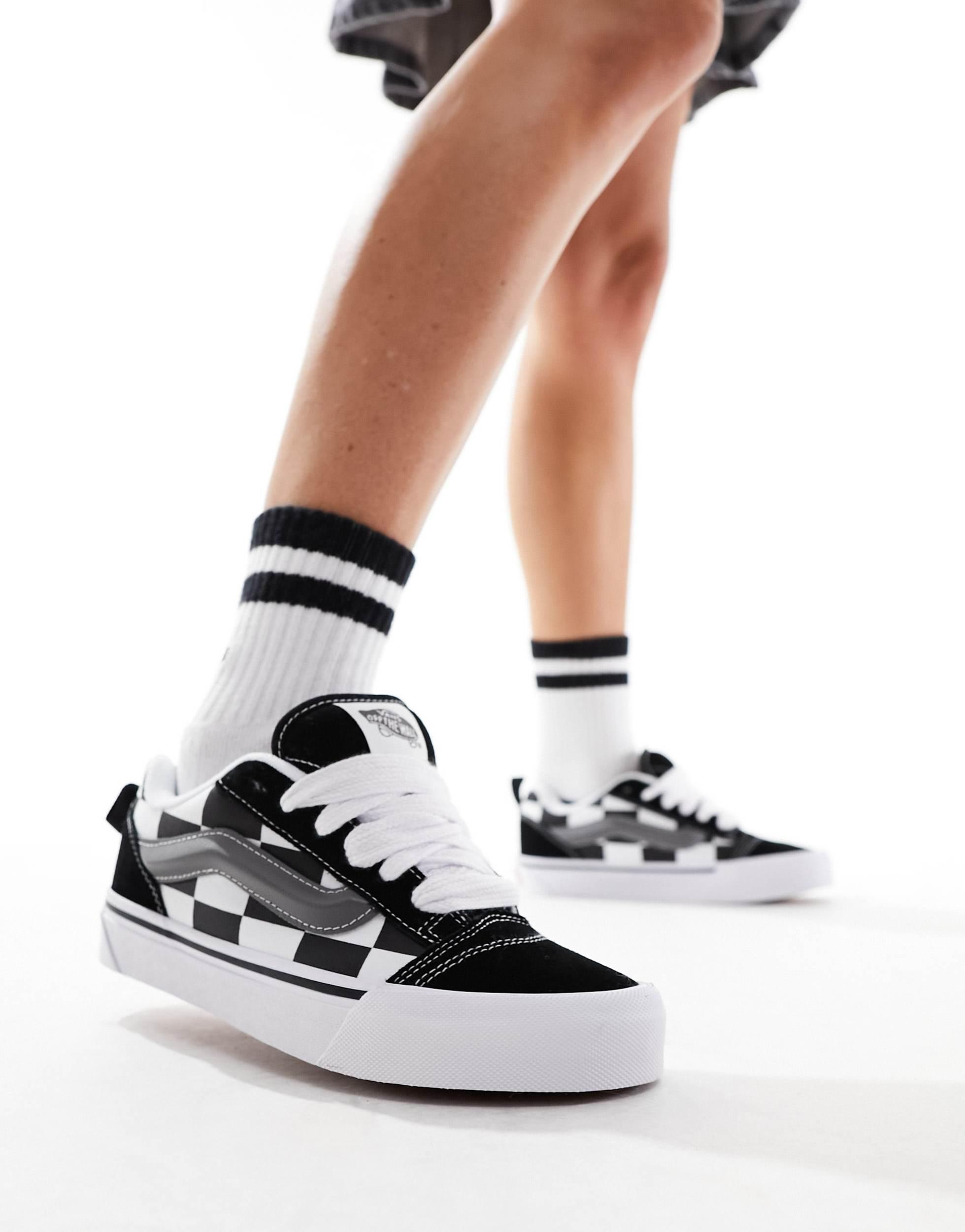Vans Knu Skool Chunky Checkerboard Trainers in White Lyst Australia