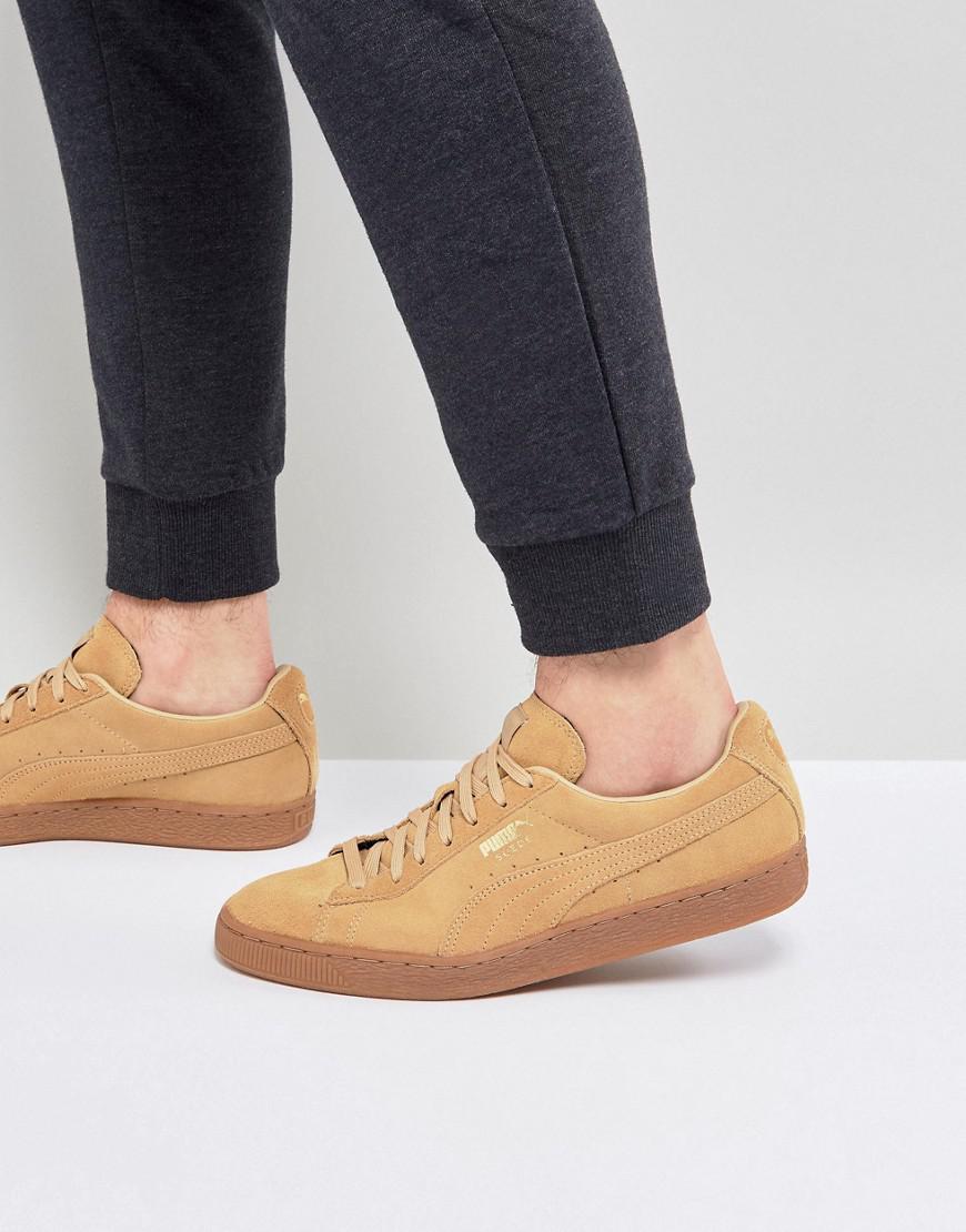 tan suede sneakers