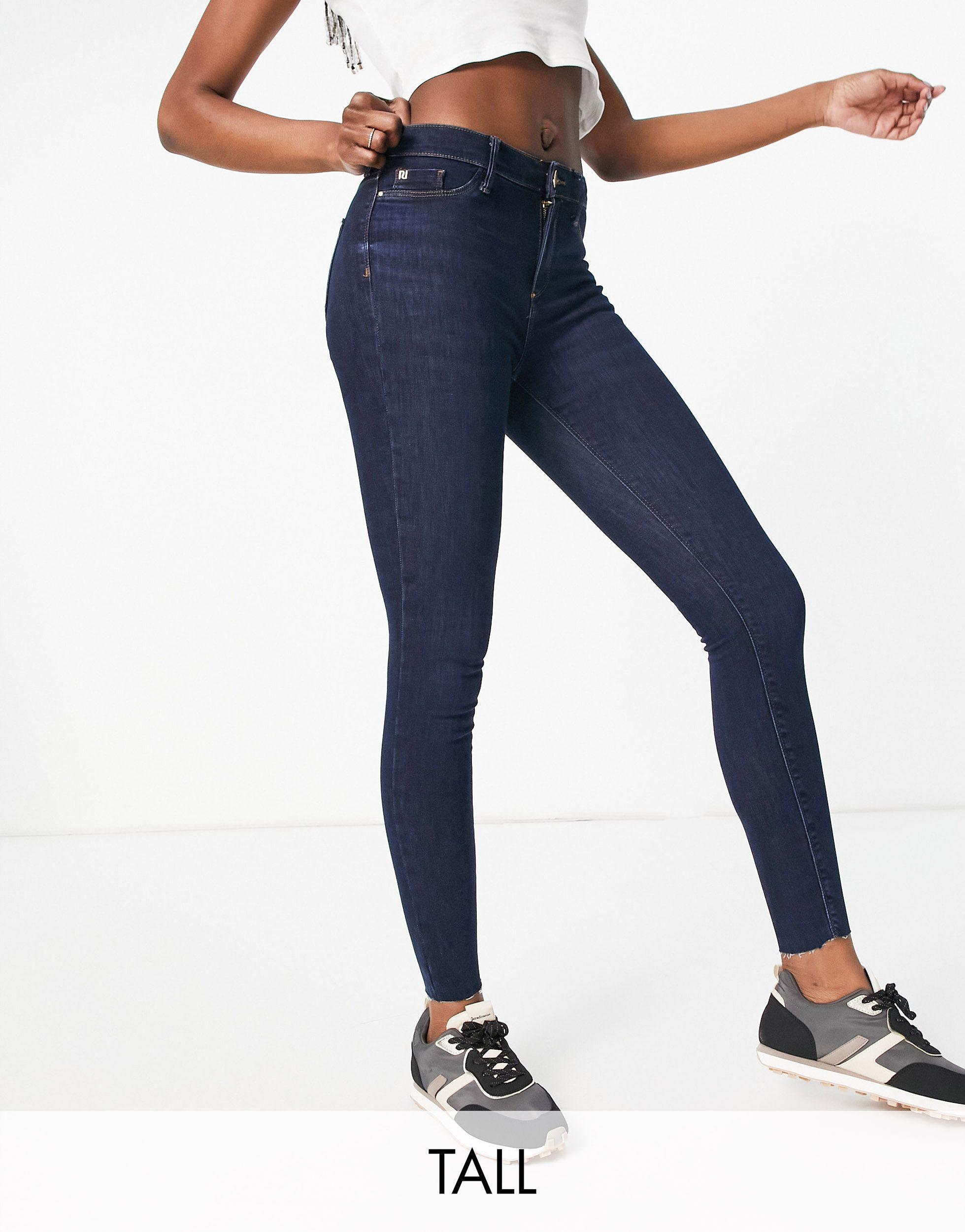 River Island Molly Skinny Jeans in Blue | Lyst