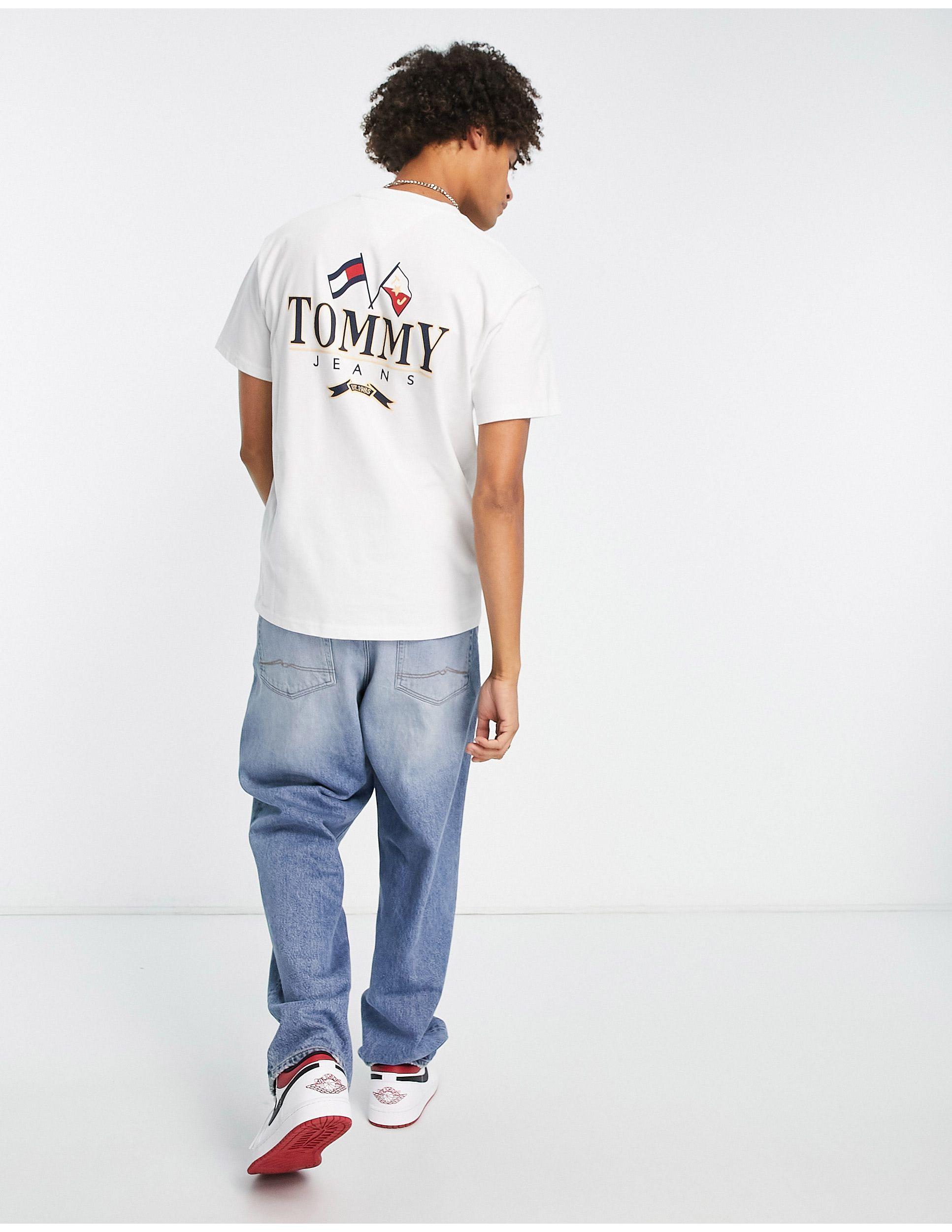 Tommy Hilfiger Relaxed Fit Modern Prep Back Logo T-shirt in White for Men |  Lyst