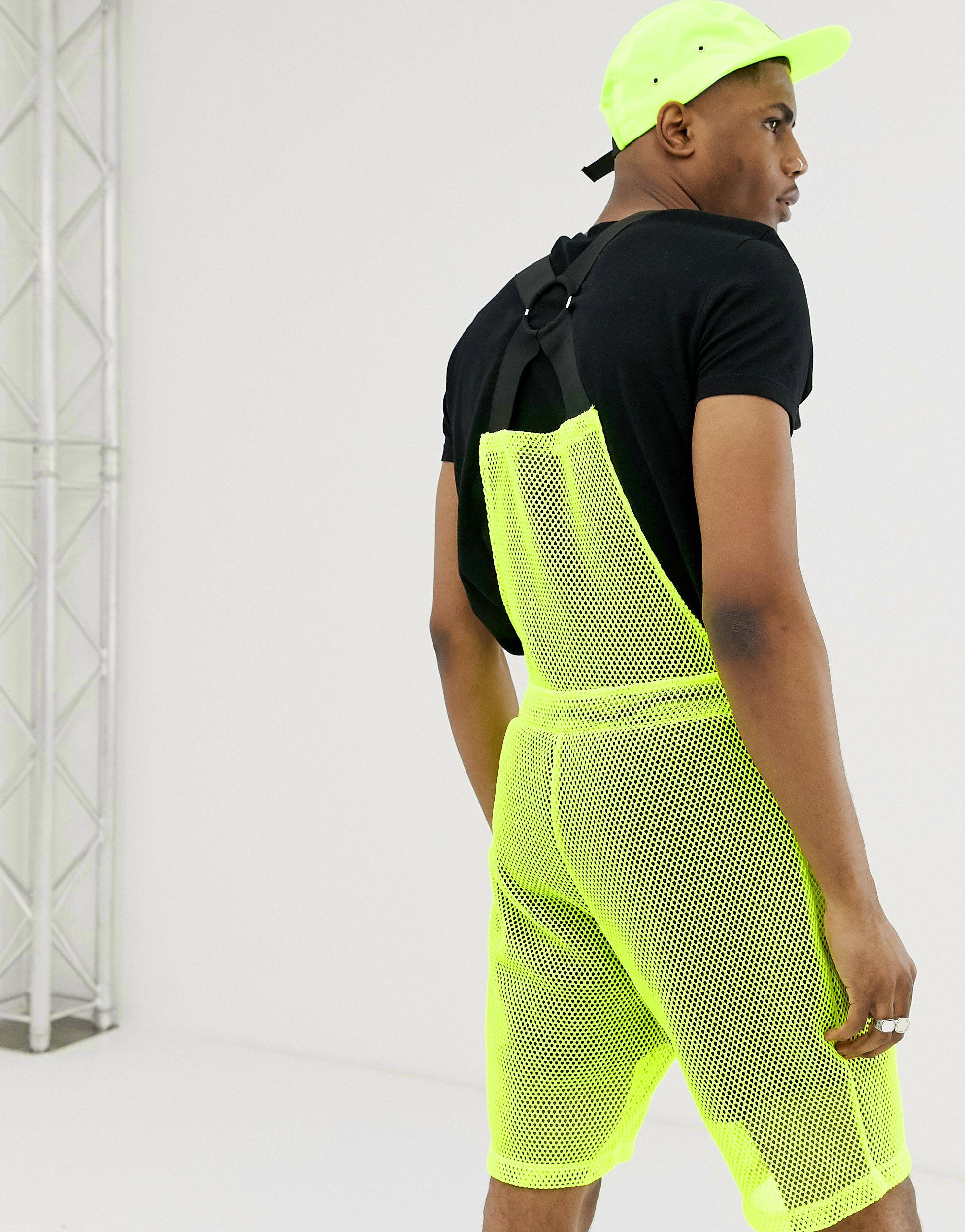 Neon yellow overalls sale