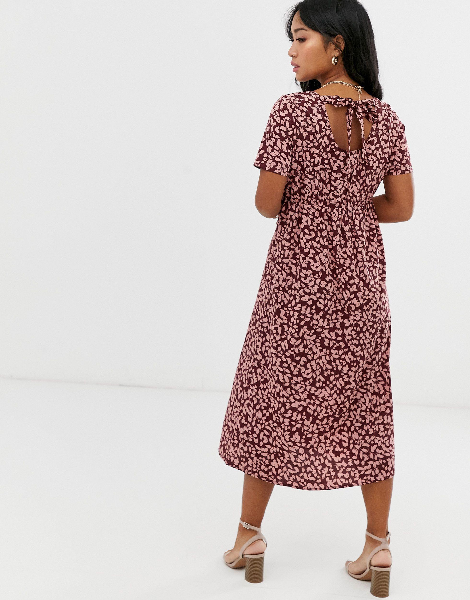 floral sweetheart midi dress