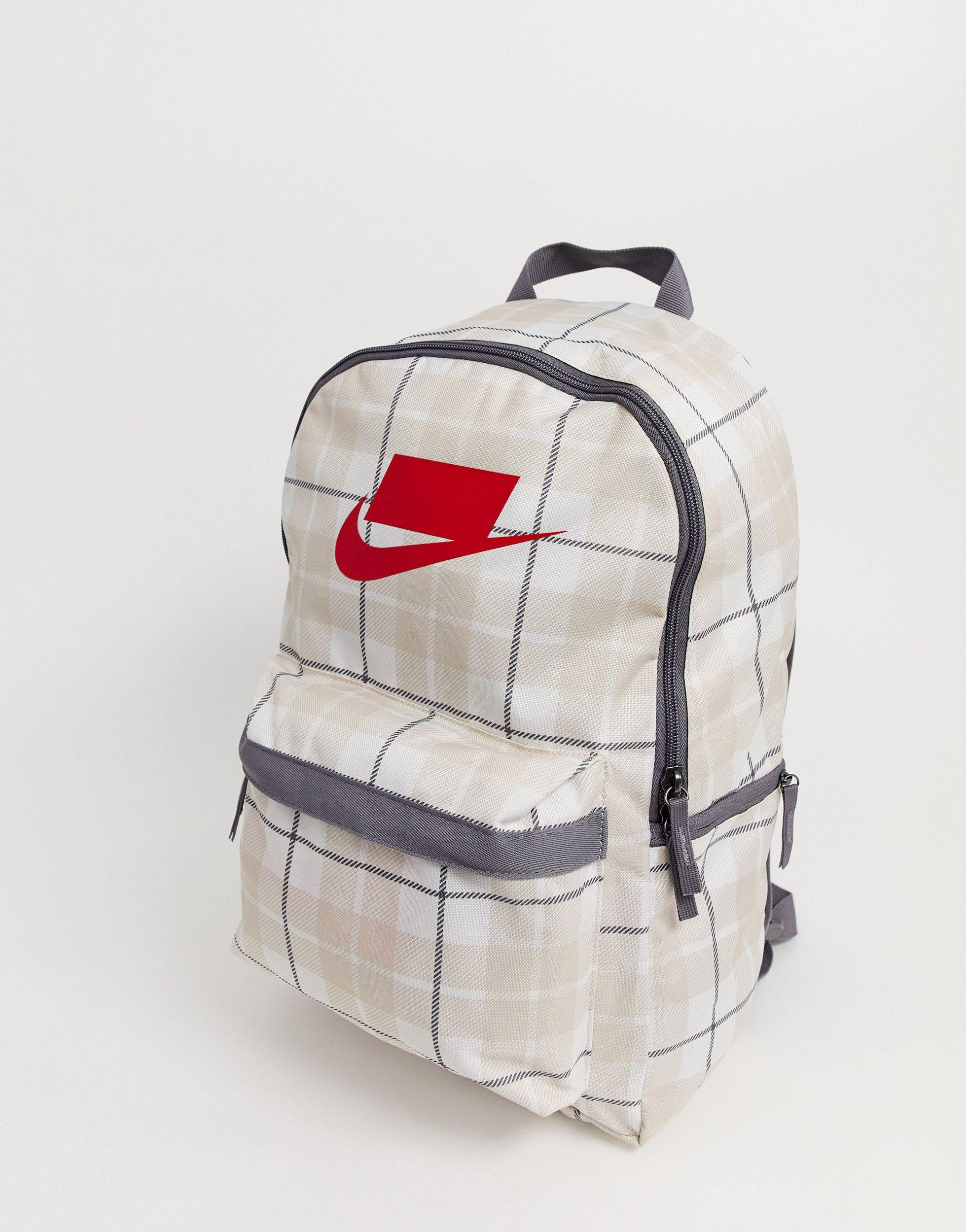 nike plaid backpack