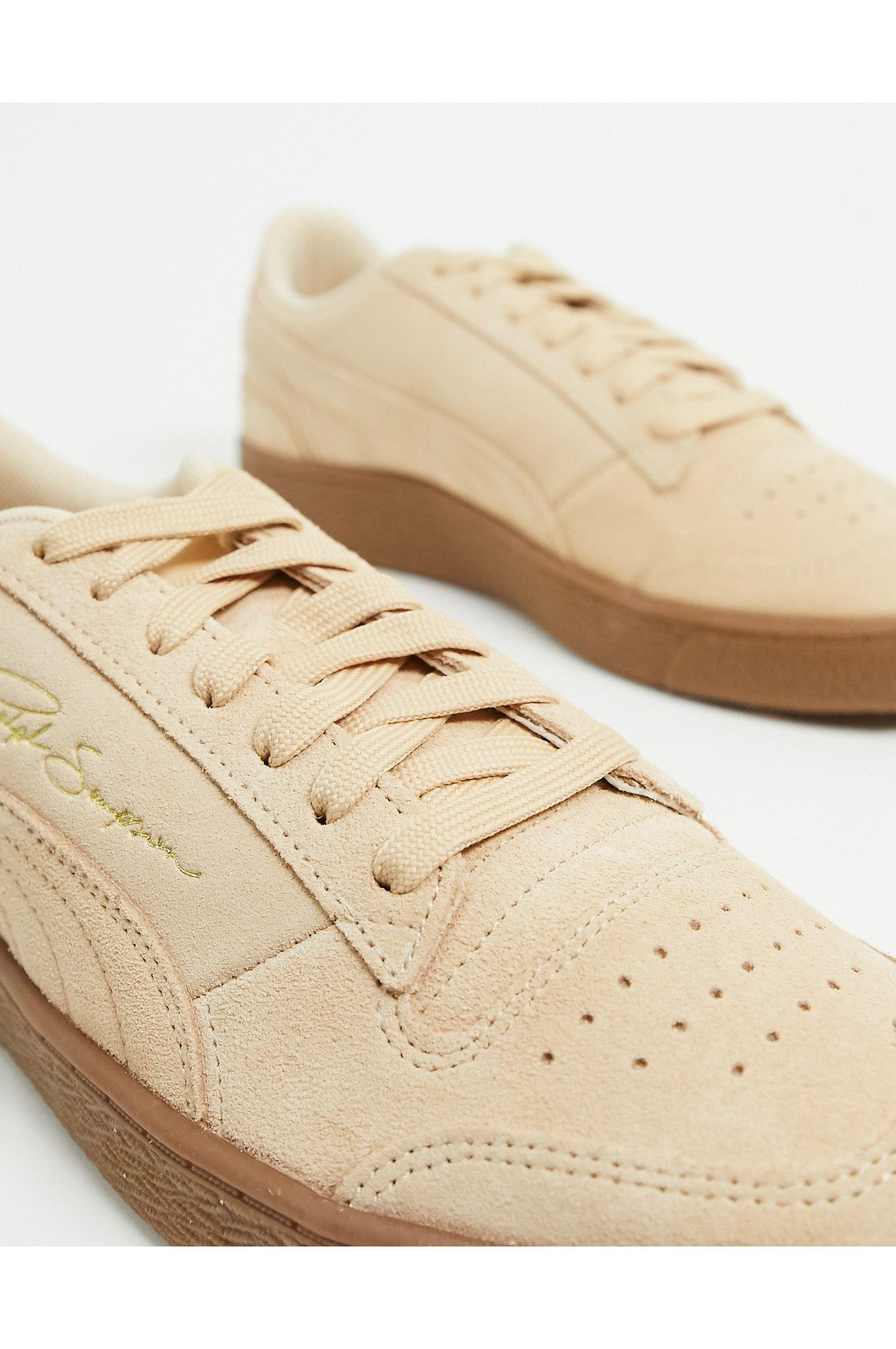 black suede gum trainers