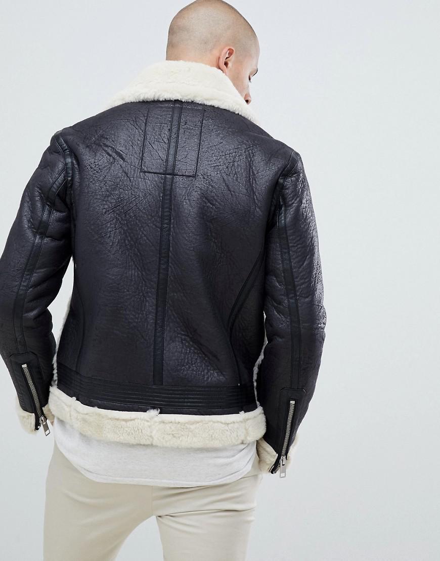 replay shearling jacket