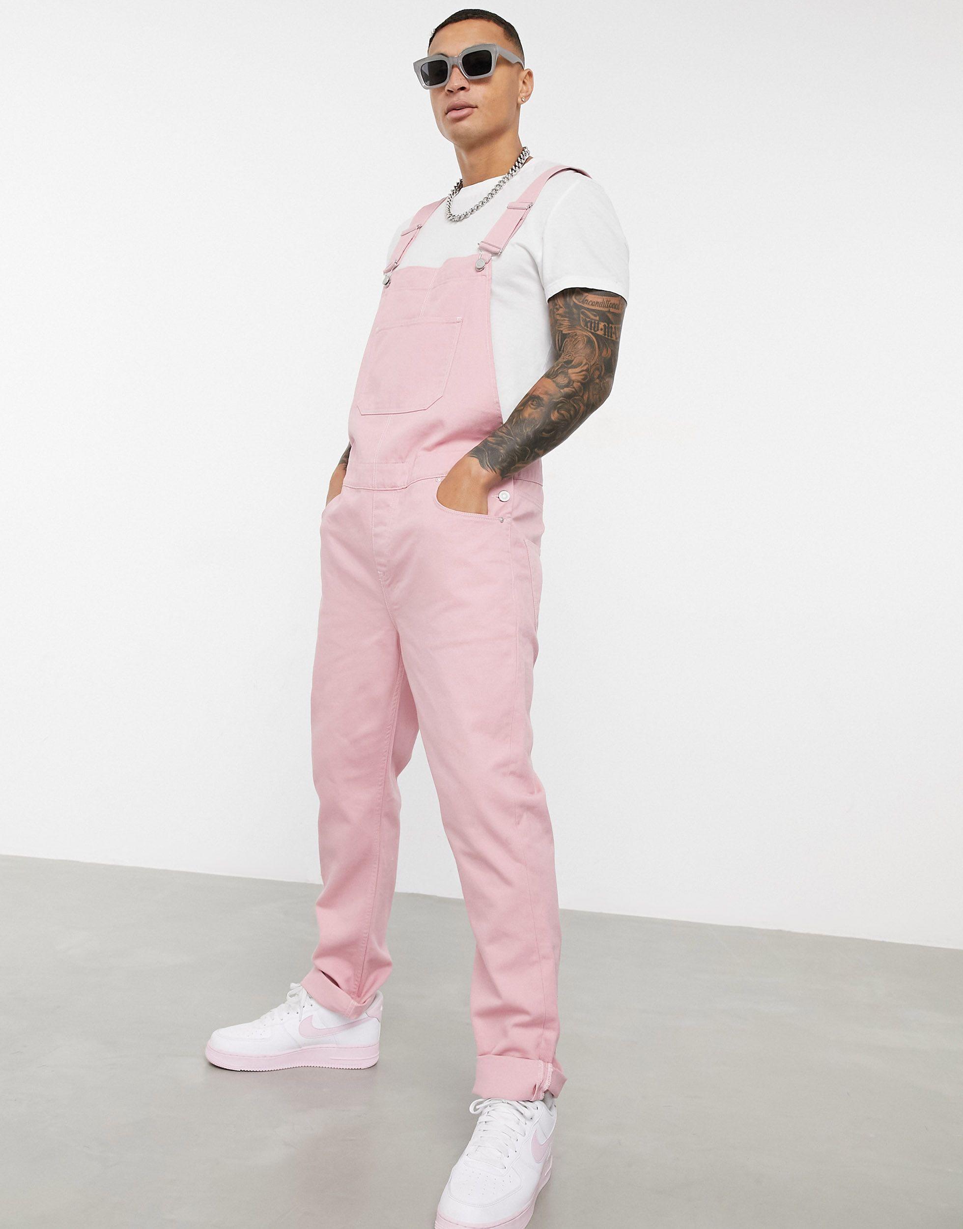 ASOS – jeans-latzhose in Pink für Herren | Lyst DE