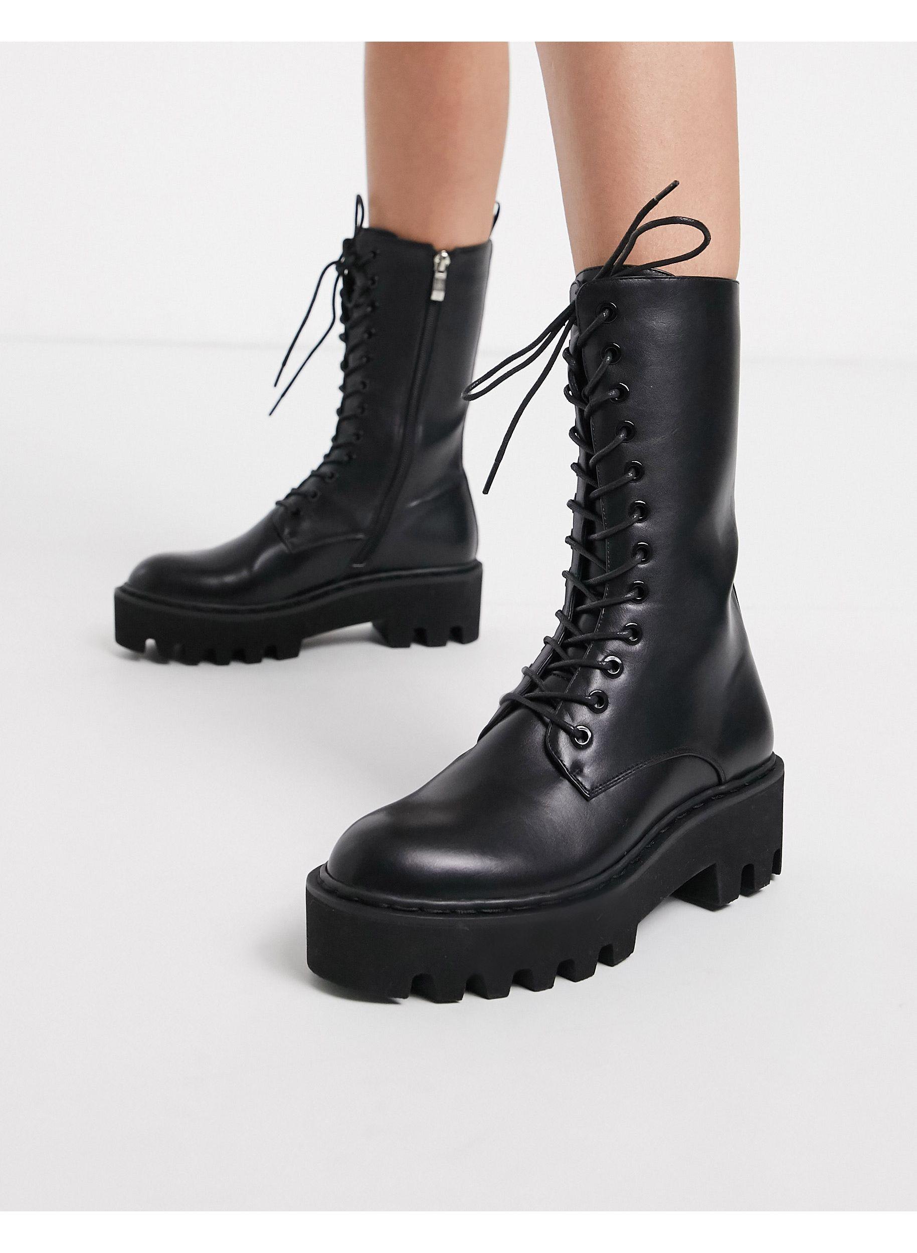 Unforgiven - bottes mi-mollet style militaire LAMODA en coloris Noir | Lyst