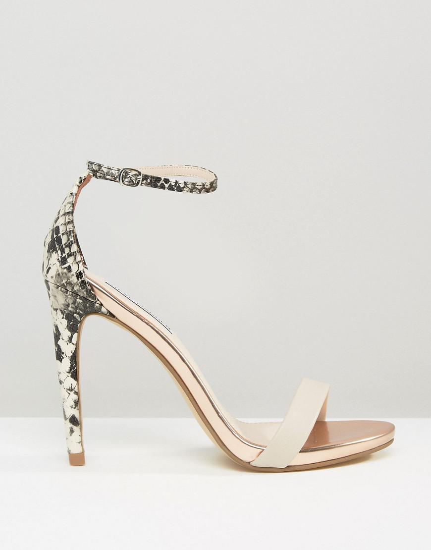 steve madden stecy blush barely there heeled sandals
