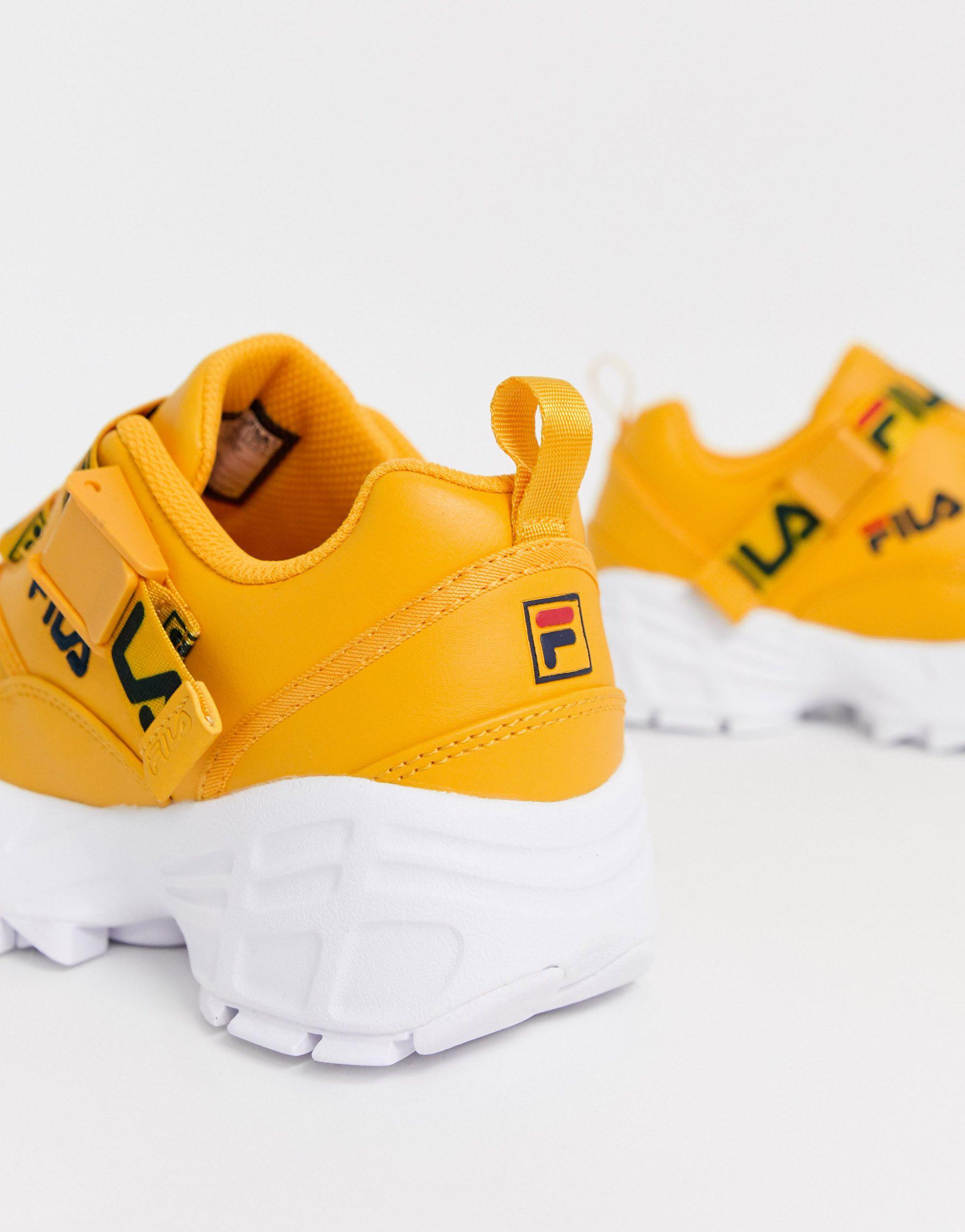 fila trainers yellow