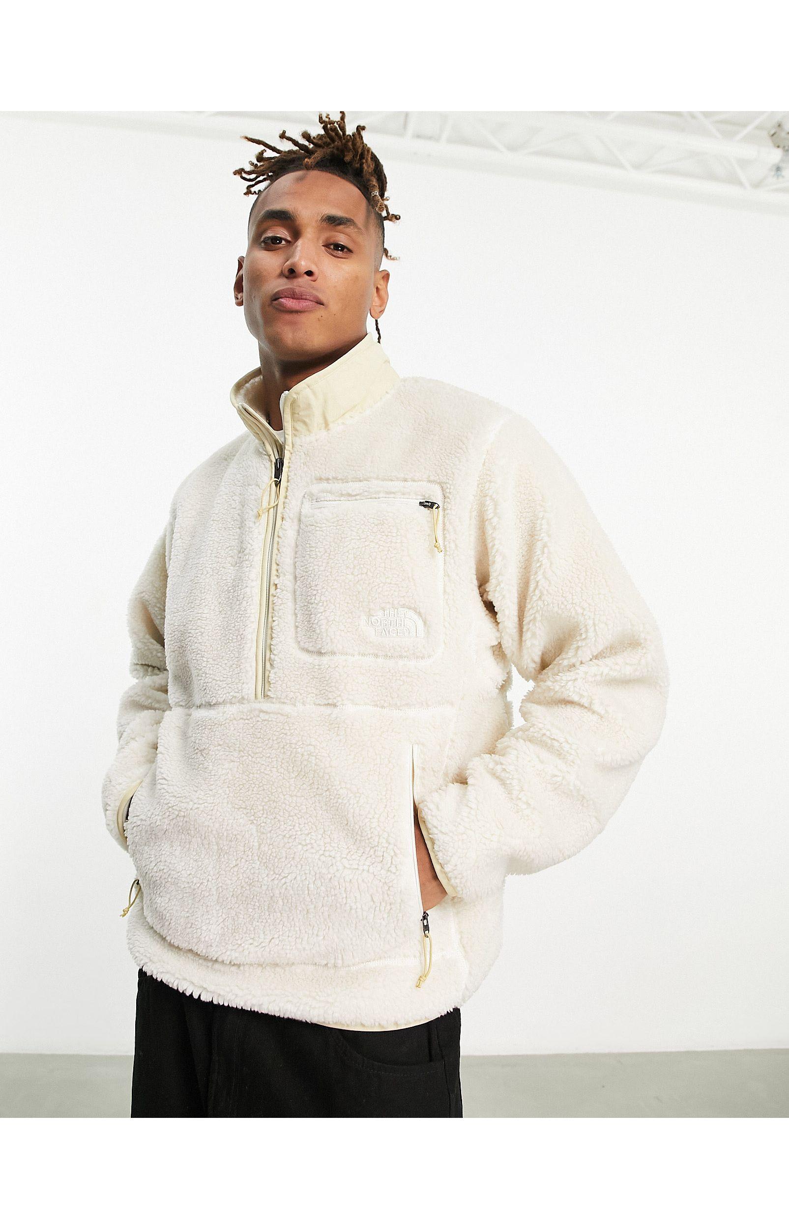 The North Face Extreme Pile 1/2 Zip Pullover Jacket in White for Men | Lyst