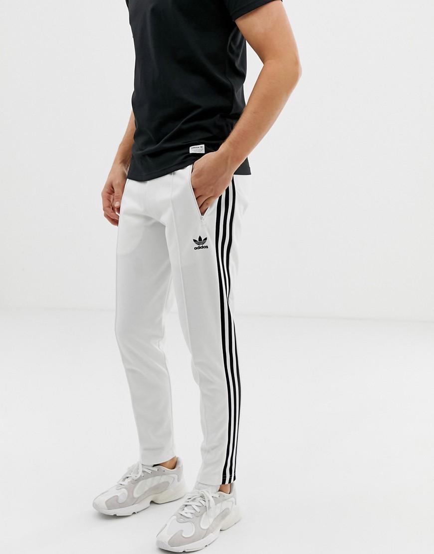 adidas Originals Cotton Beckenbauer Joggers 3 Stripes in White for Men -  Lyst