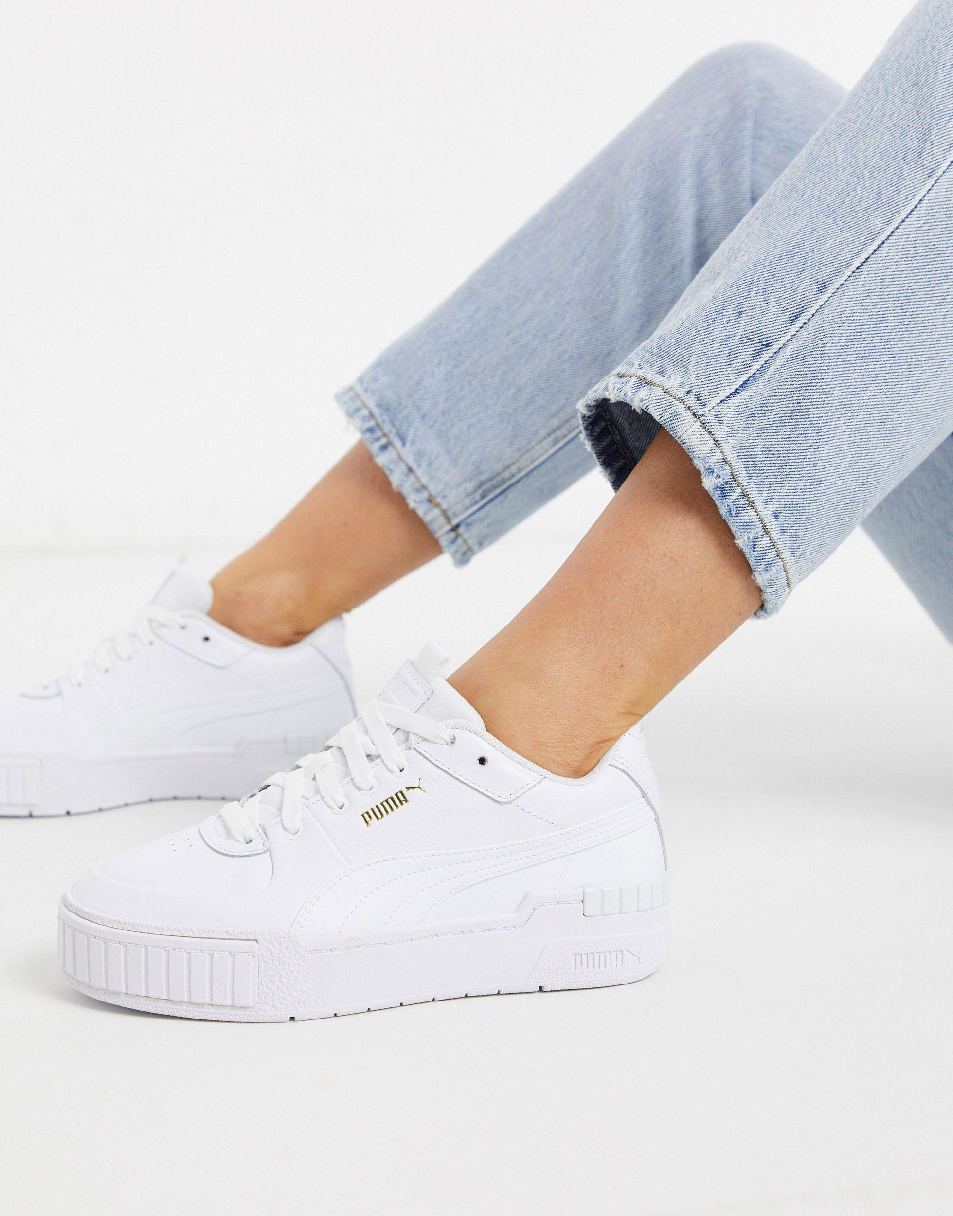 Achieve Gentleman friendly pharmacy PUMA Leather Cali Sport Trainers in White - Save 49% | Lyst