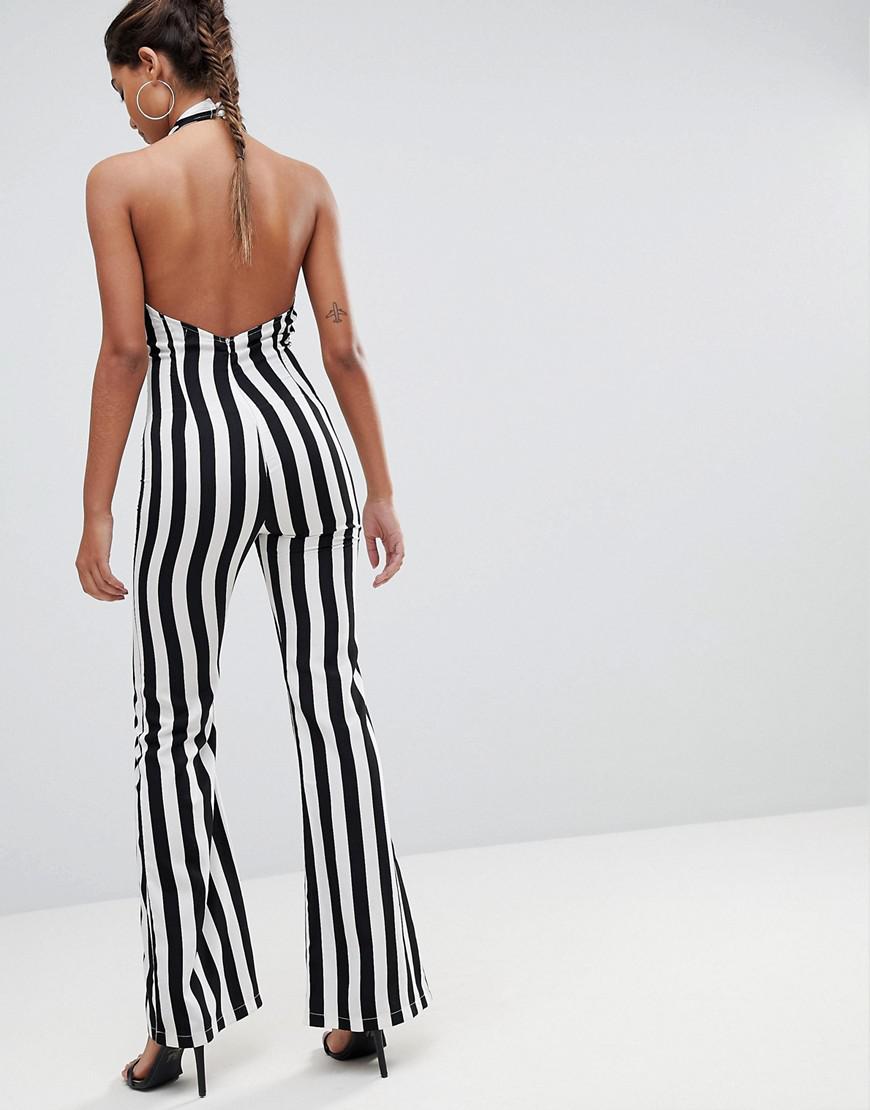 Pretty little thing striped jumpsuit Clearance