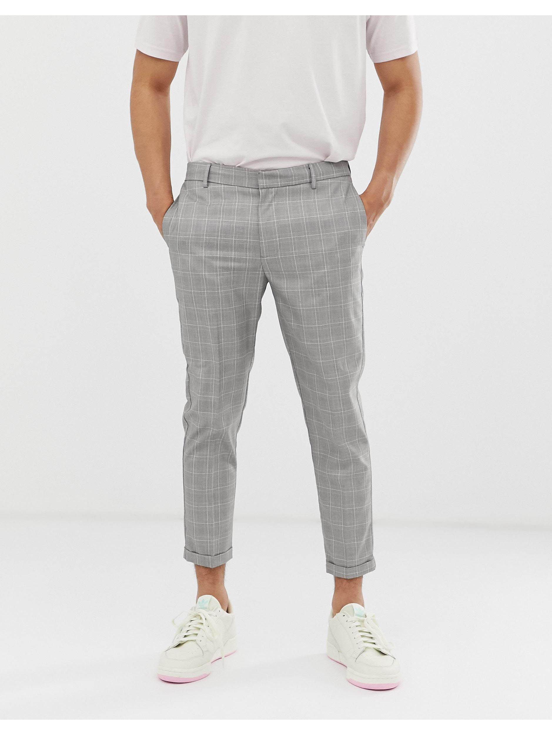 Park Avenue Grey Super Slim Fit Texture Trousers