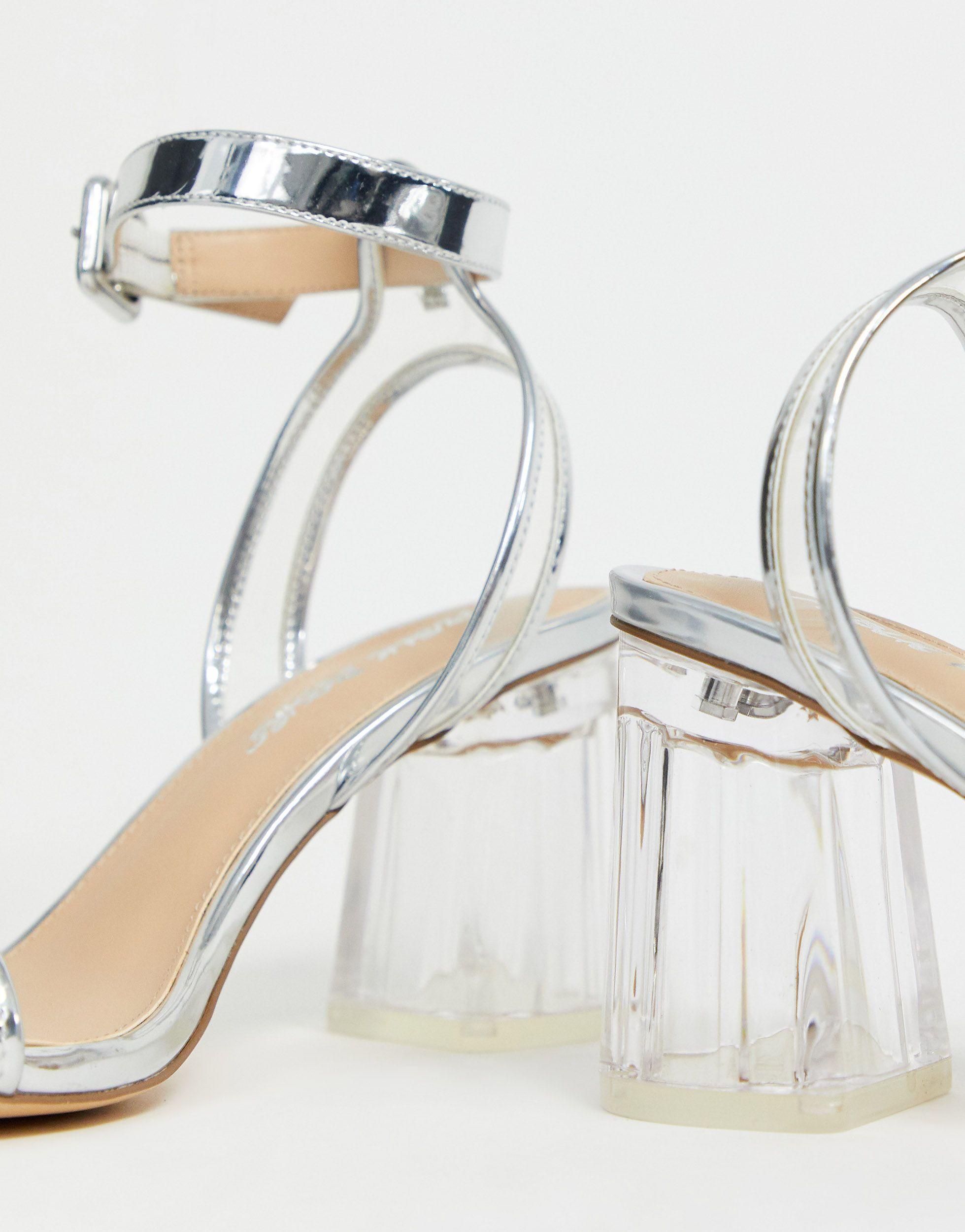 public desire clear block heels
