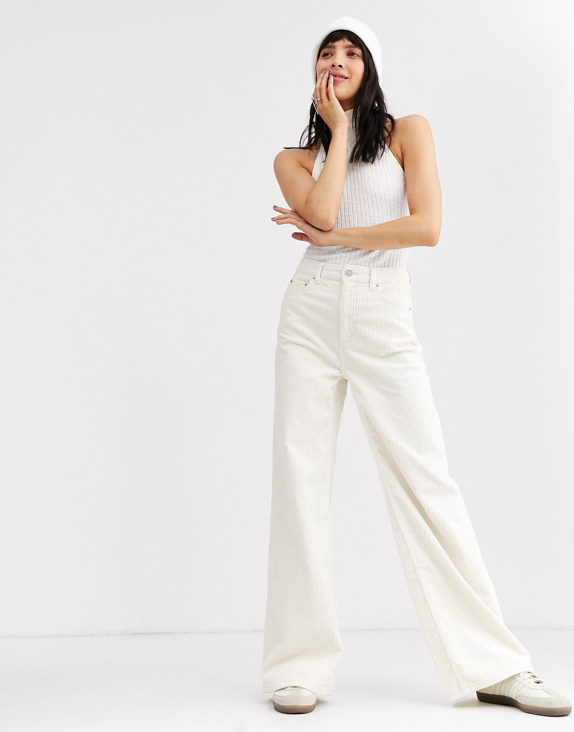 Weekday Flared Trousers White |