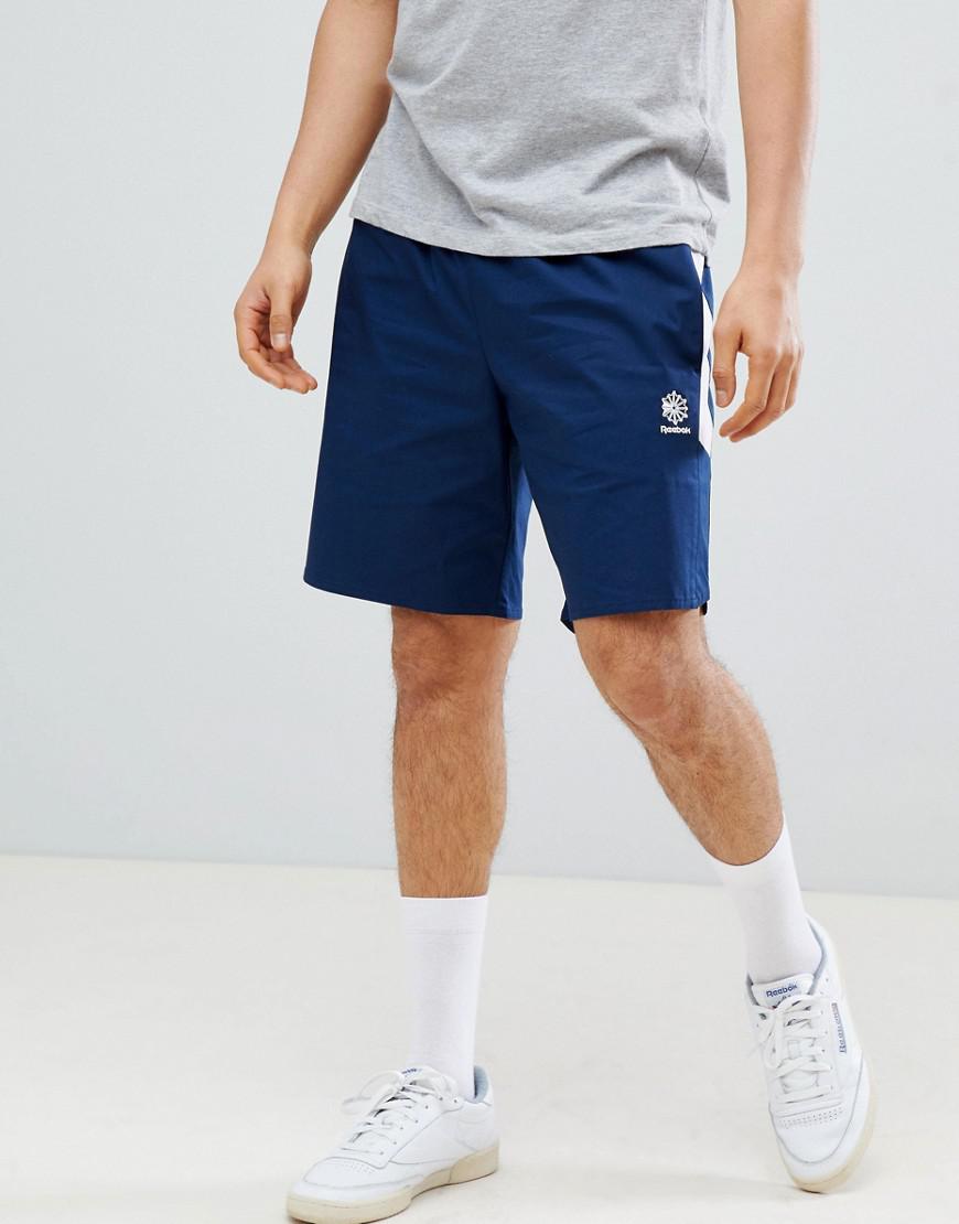 Reebok Classic Logo Shorts In Navy Cy7199 in Black for - Lyst