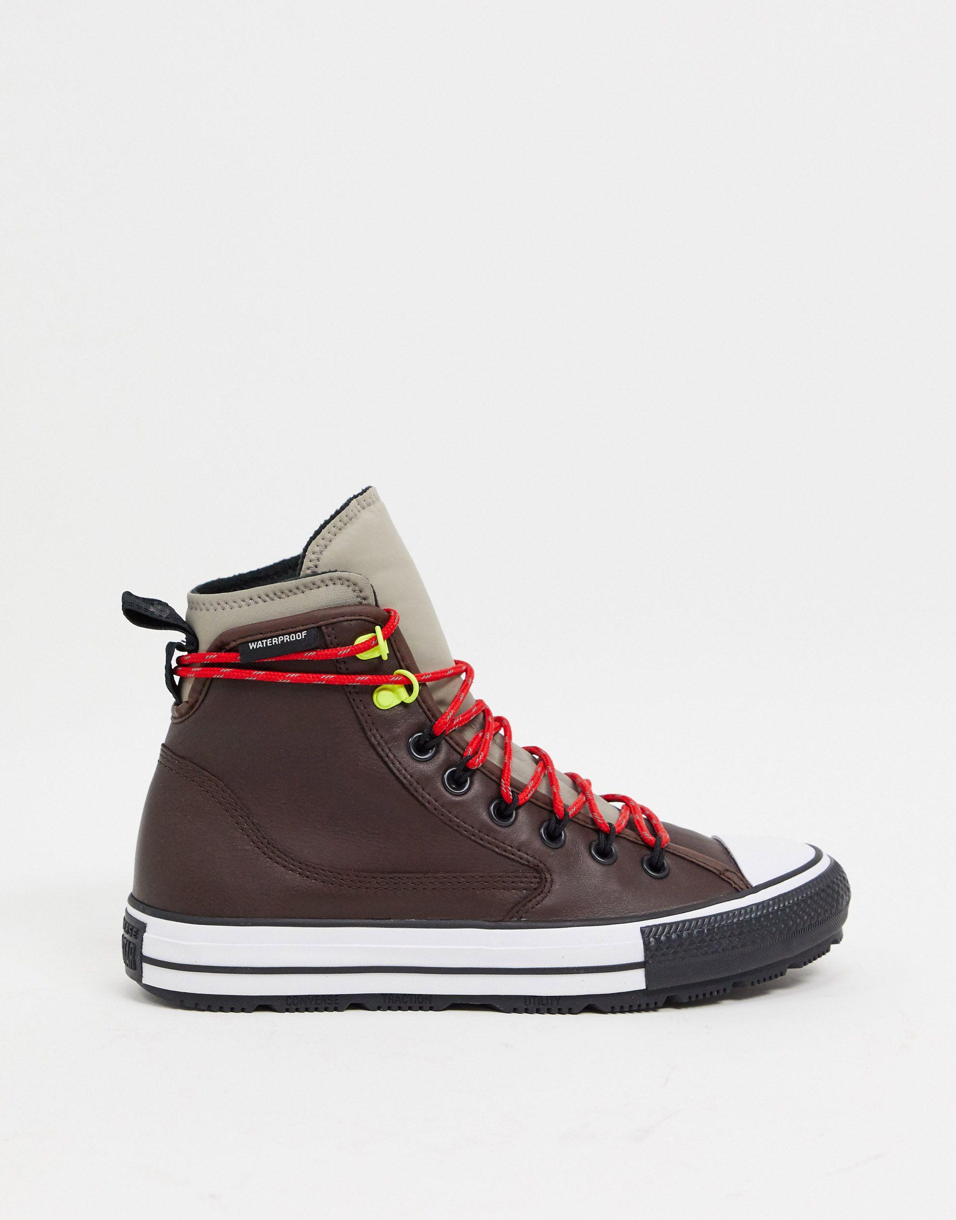 snow Mainstream Arise Converse Chuck Taylor All Star All Terrain Waterproof Leather Boots in  Brown for Men | Lyst