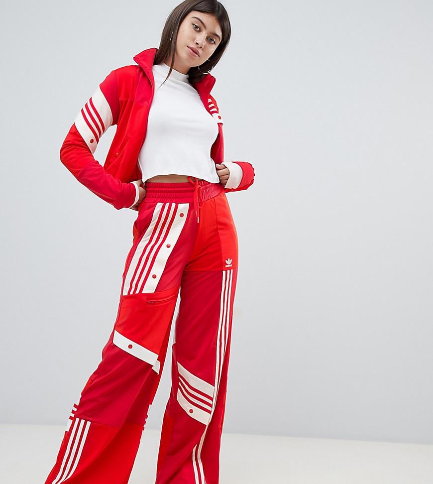 Красный спортивный костюм женский адидас