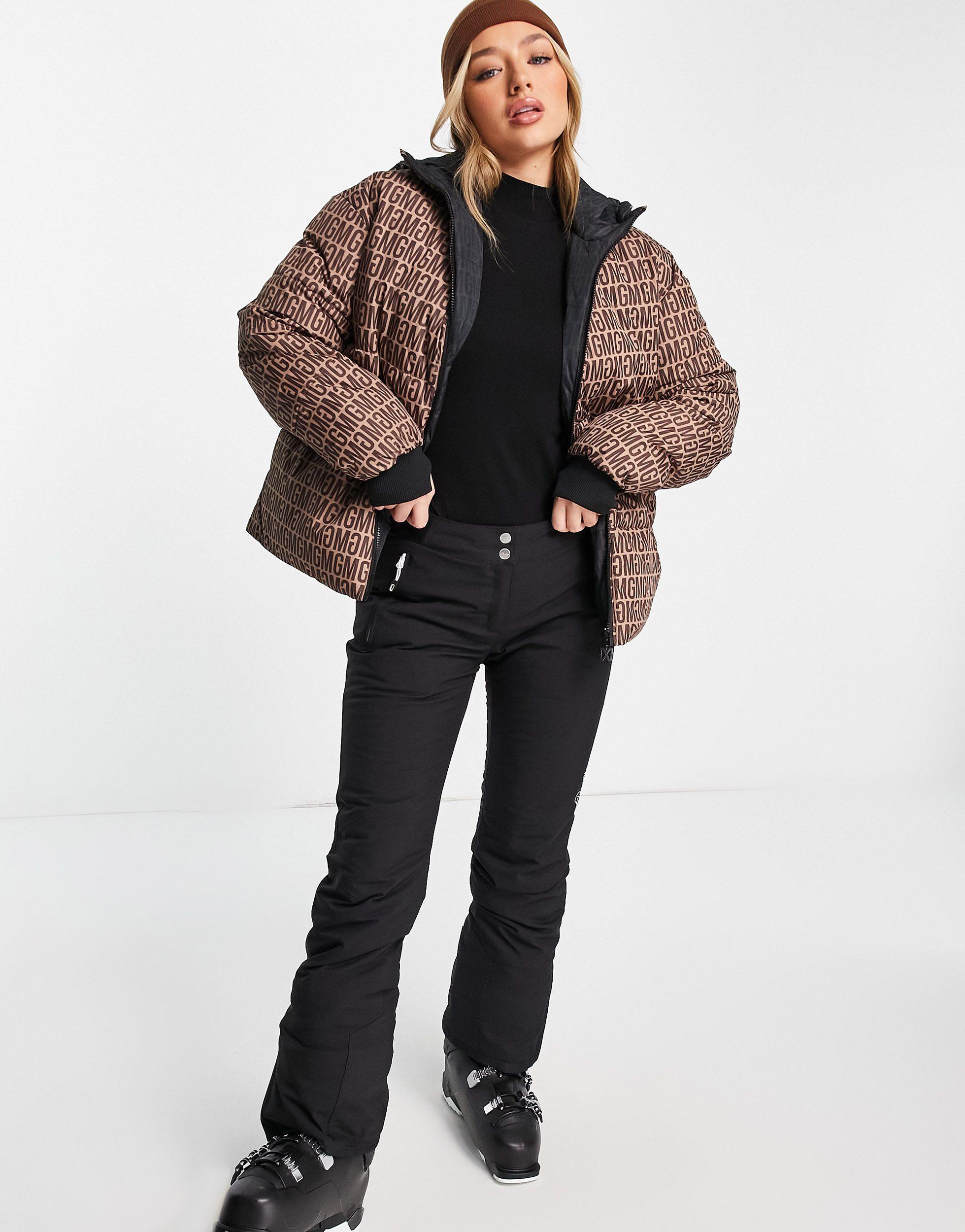 Missguided Ski Reversible Puffer Jacket in Black