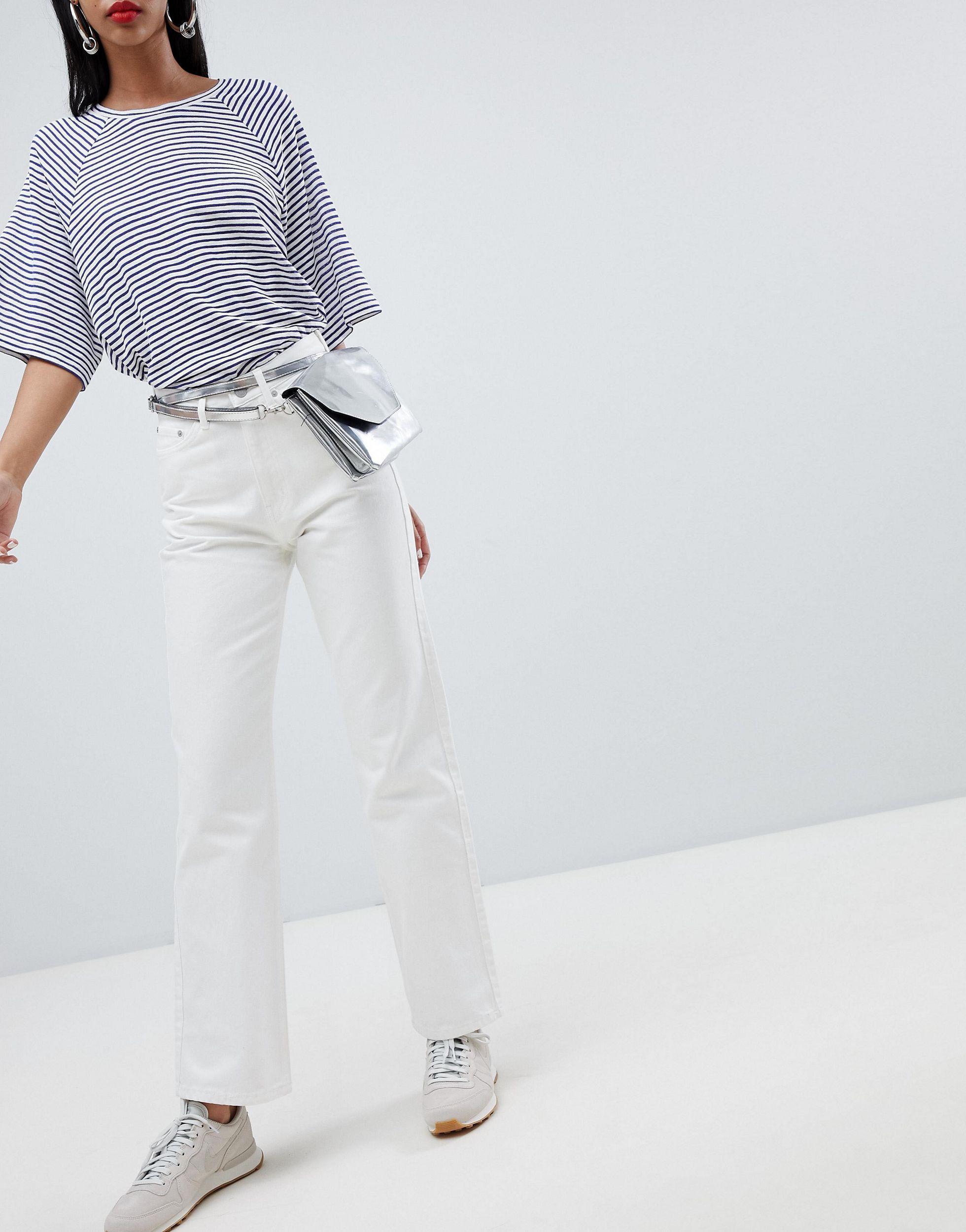 cotton jeans white