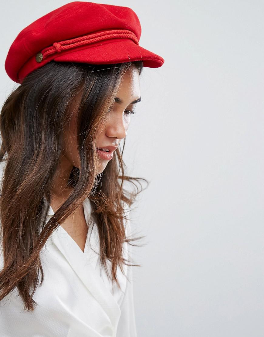 Brixton Wool Baker Boy Hat In Red - Lyst