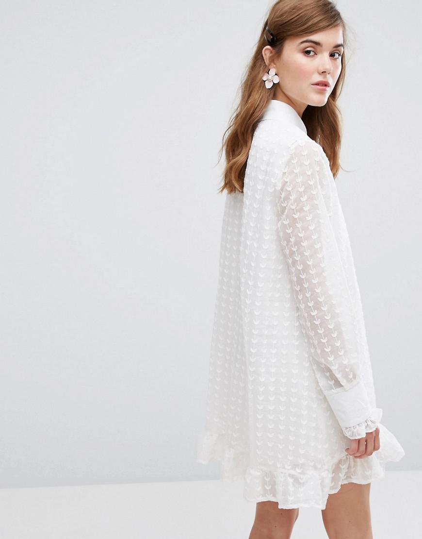 sister jane shirt smock dress with ruffle layers