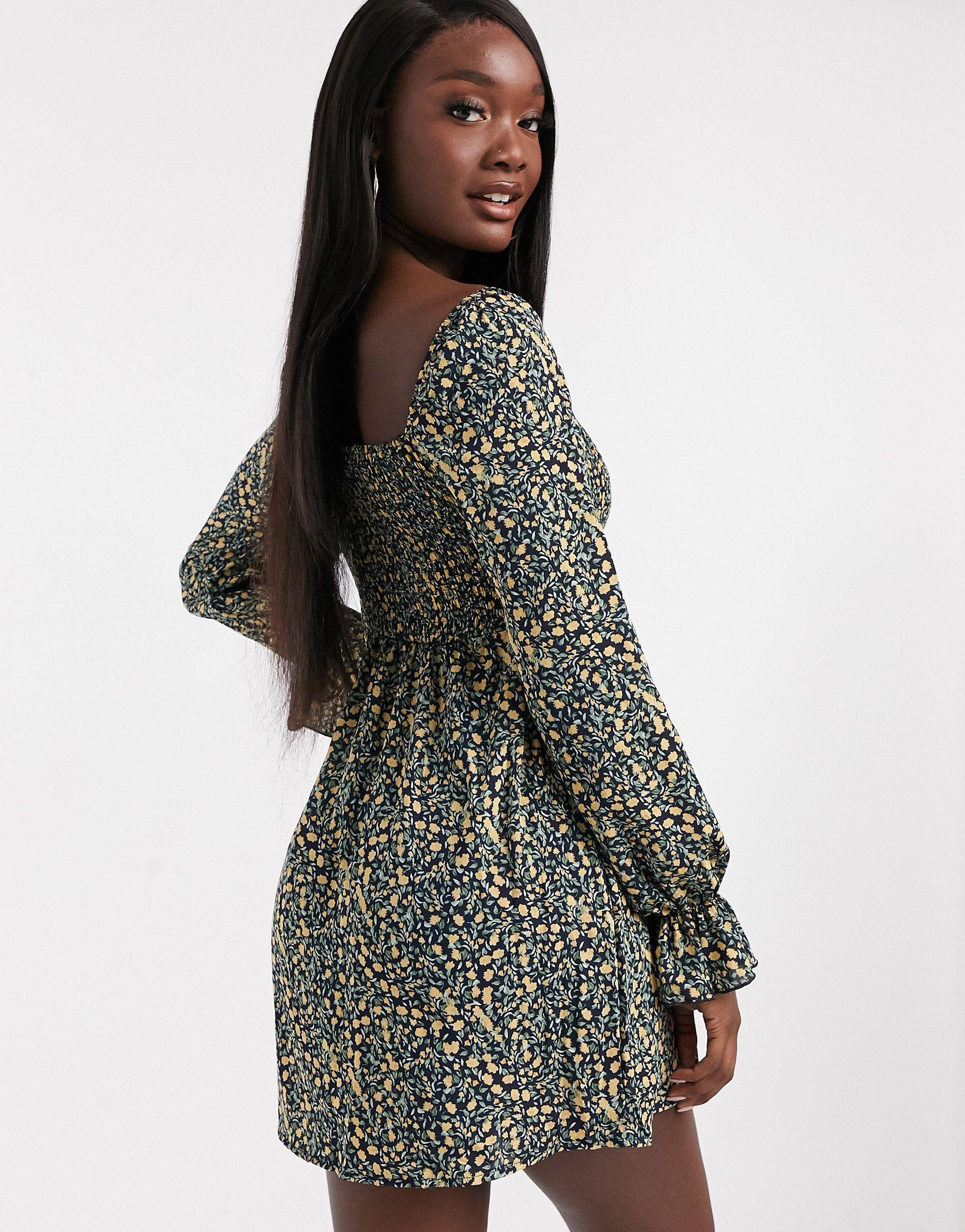 missguided long sleeve mini dress