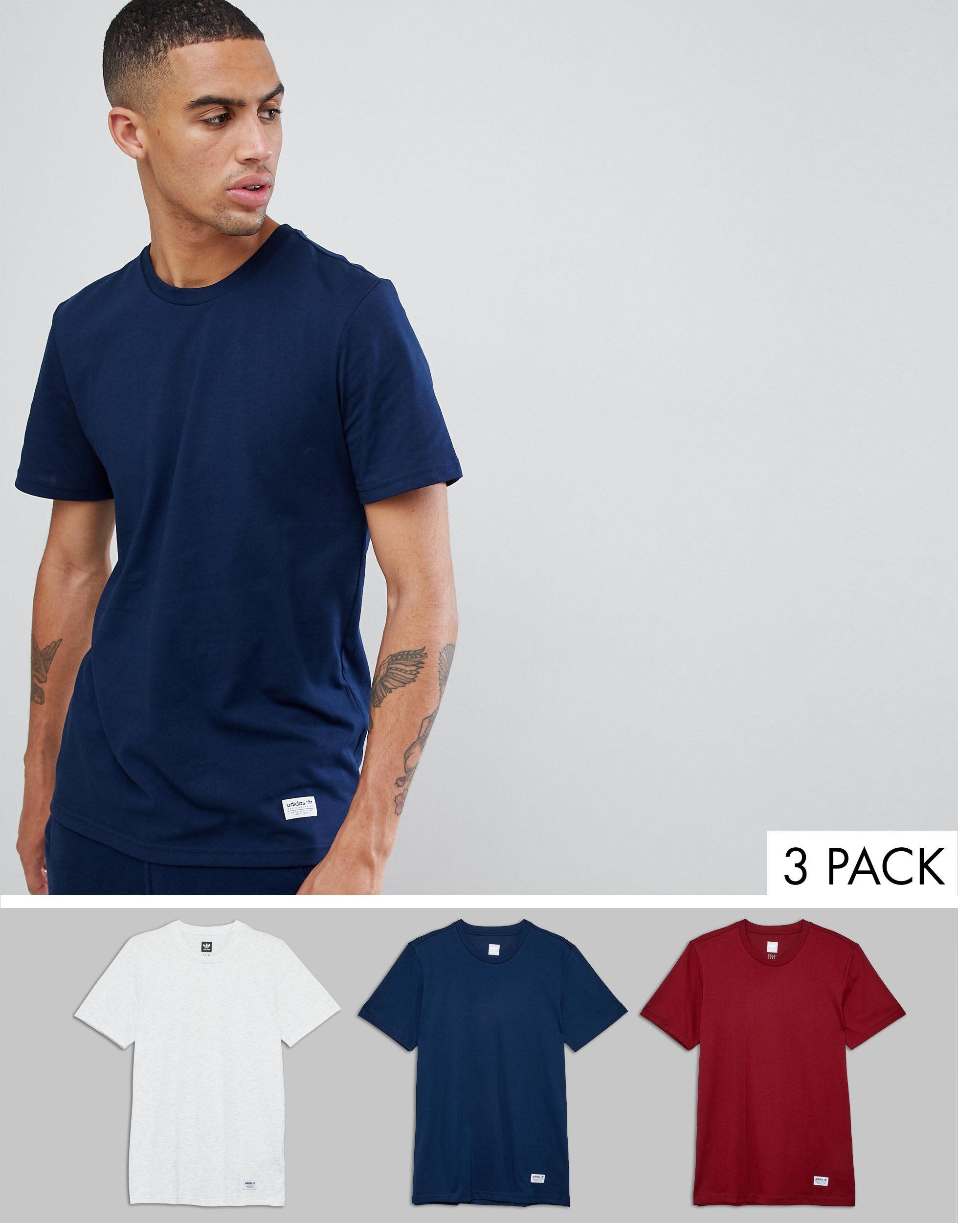 adidas Originals Adidas – Skateboarding – 3er-Pack bunte T-Shirts, DJ3566  in Blau für Herren | Lyst DE