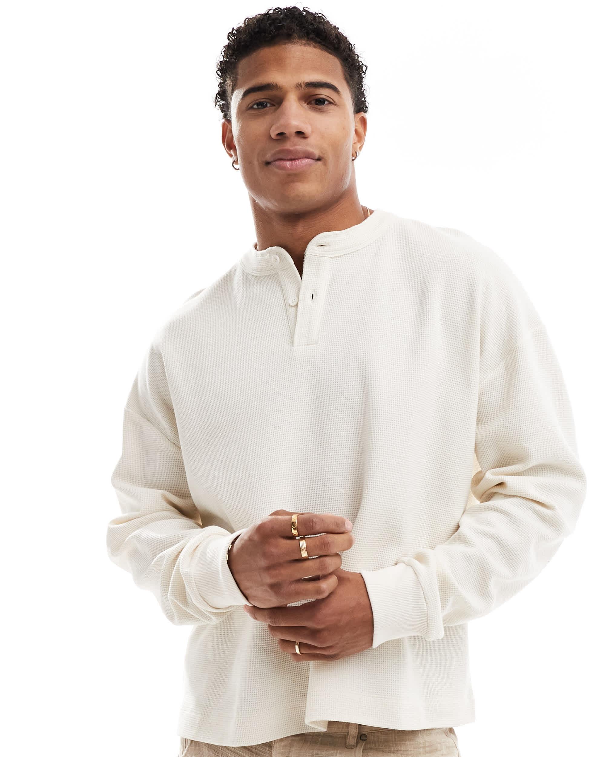 買ってくださいHuman made OVERSIZED HENLEY NECK Human Made - Henley Neck Long Sleeve T-shirt | HBX