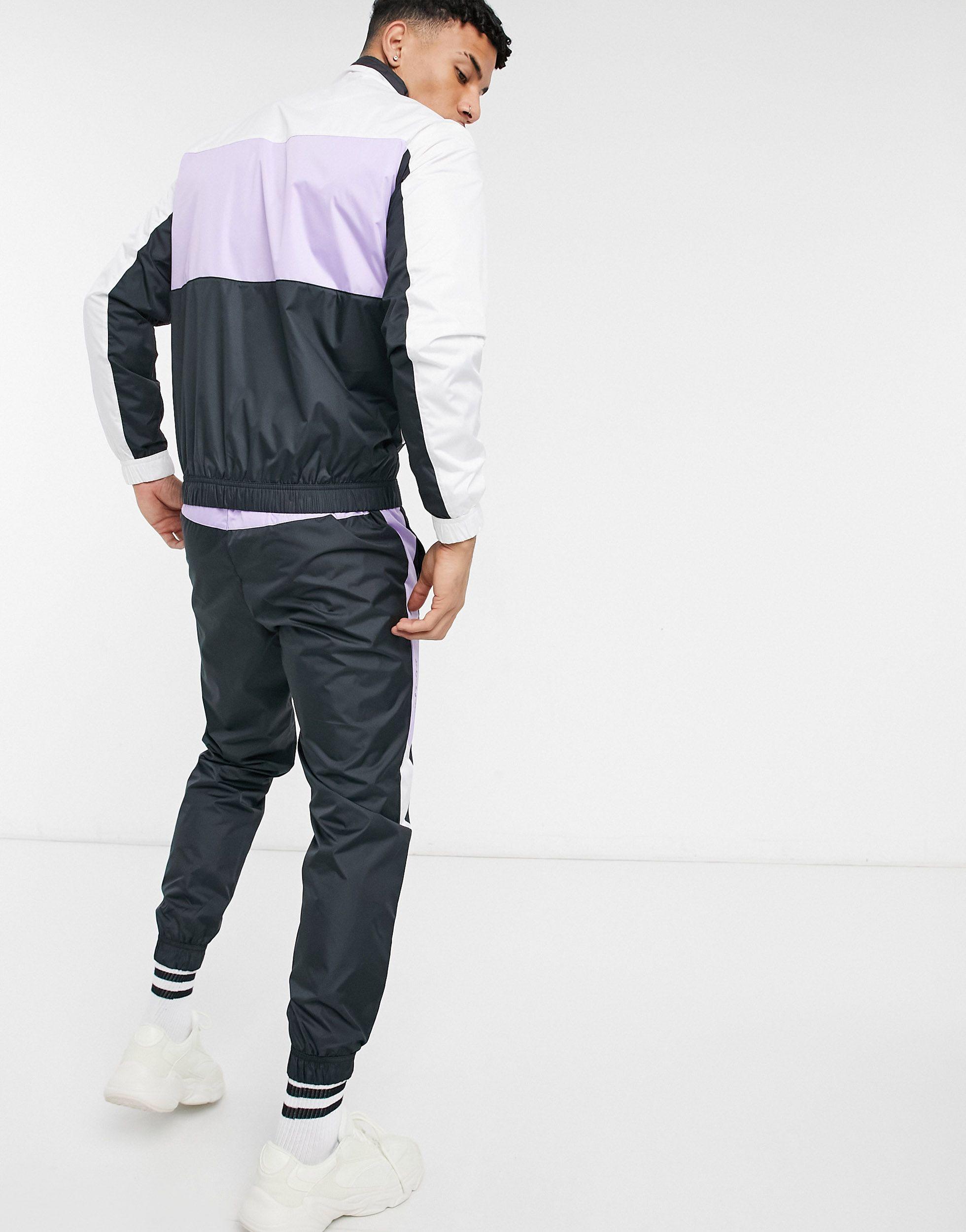 Jack & Jones Intelligence Tracksuit With Zip Through Jacket in Purple for Men - Lyst