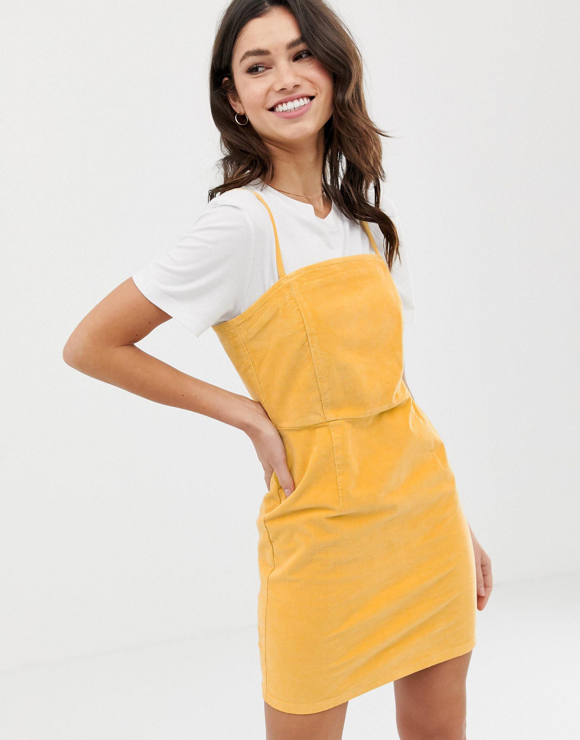 tan cord dress