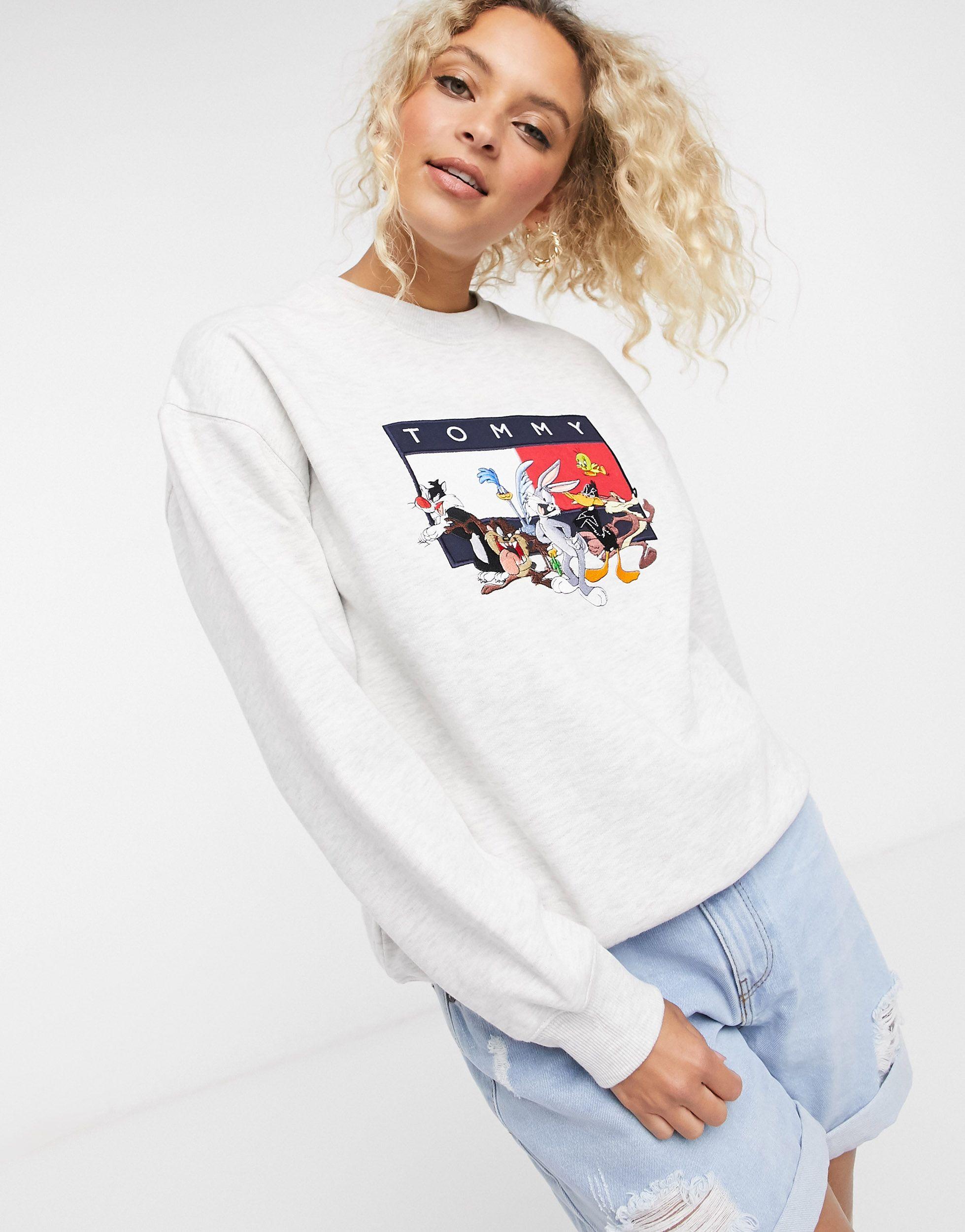 Tommy Hilfiger Denim X Looney Tunes - Sweatshirt Met Logo in het Grijs |  Lyst NL