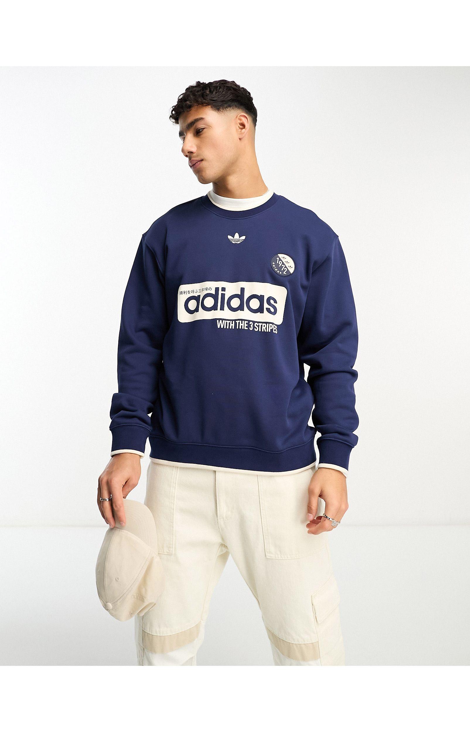 adidas Originals Blokepop patch logo polo shirt in navy