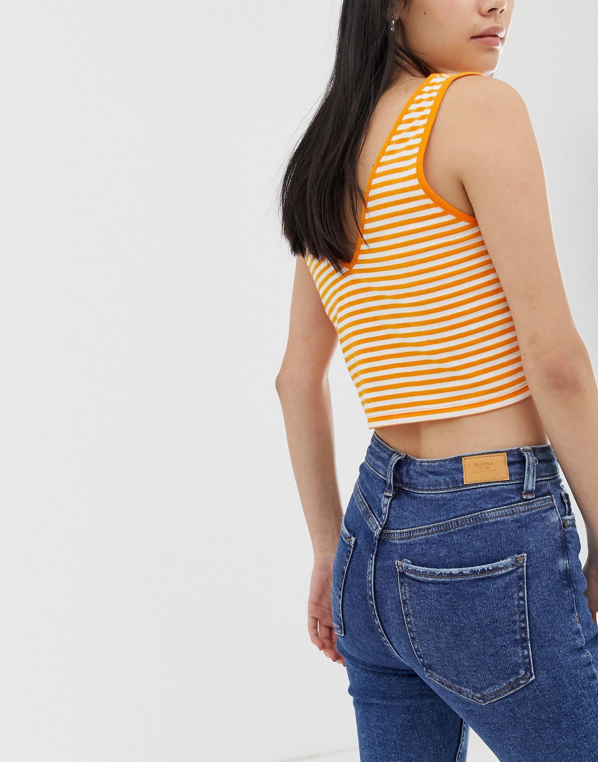 Bershka Denim Super High Waist Jean in Blue | Lyst